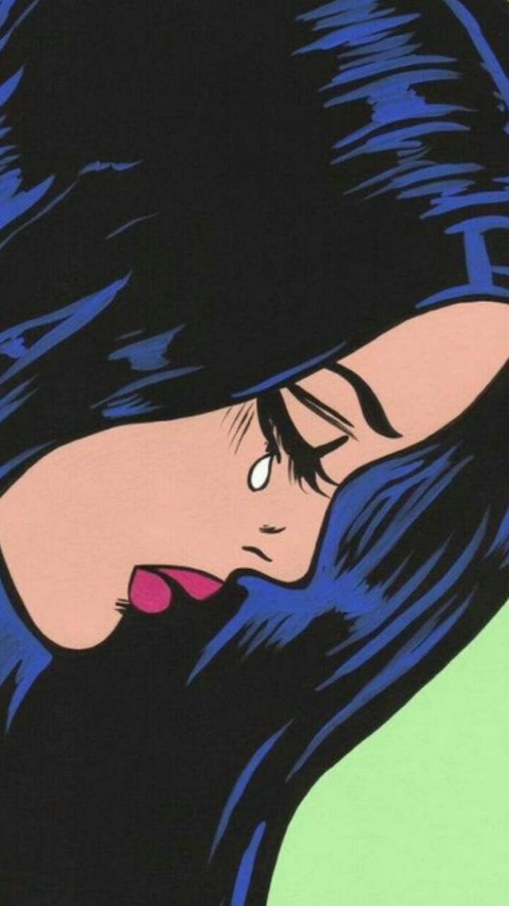 720x1280 Sad Girl Tumblr Draw Wallpaper