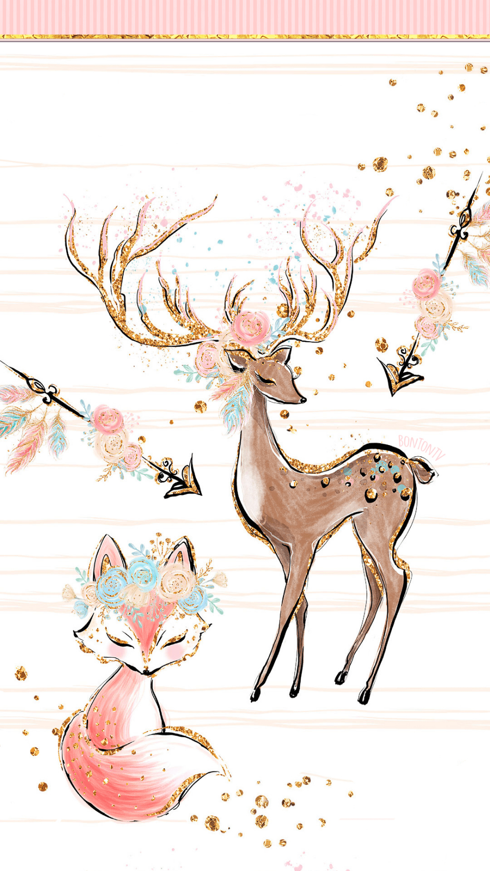 1000x1777 Phone Wallpaper HD cute woodland animals boho BonTon TV Background. Animal print wallpaper, Pink wallpaper iphone, Phone wallpaper boho