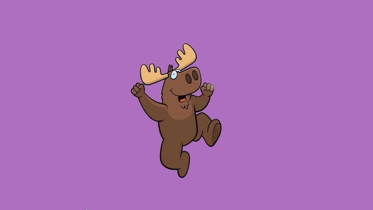 1280x720 Wallpaper background cartoon drawing jump art colorful deer