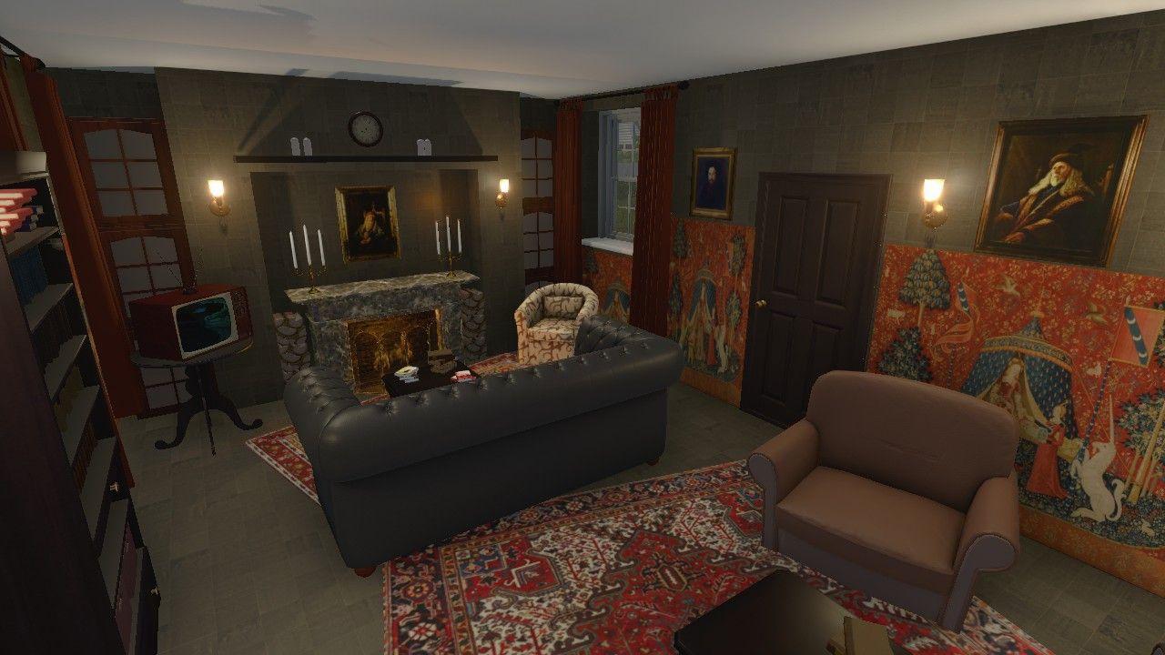 1280x720 Hogwarts House Flip (Part 2) room inspired by the Gryffindor common room. Let me know what you think!!