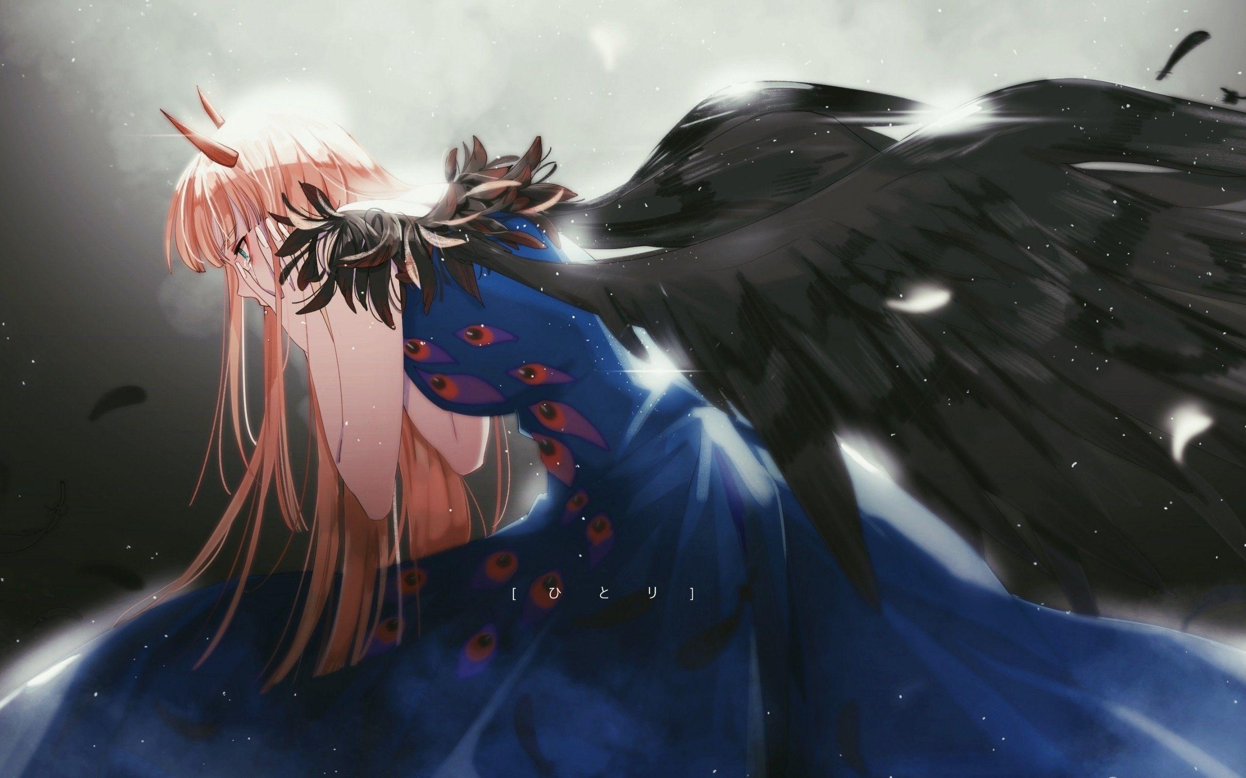 2560x1600 Download 2560x1600 Zero Two, Darling In The Franxx, Dark Wings, Blue Dress Wallpaper for MacBook Pro 13 inch