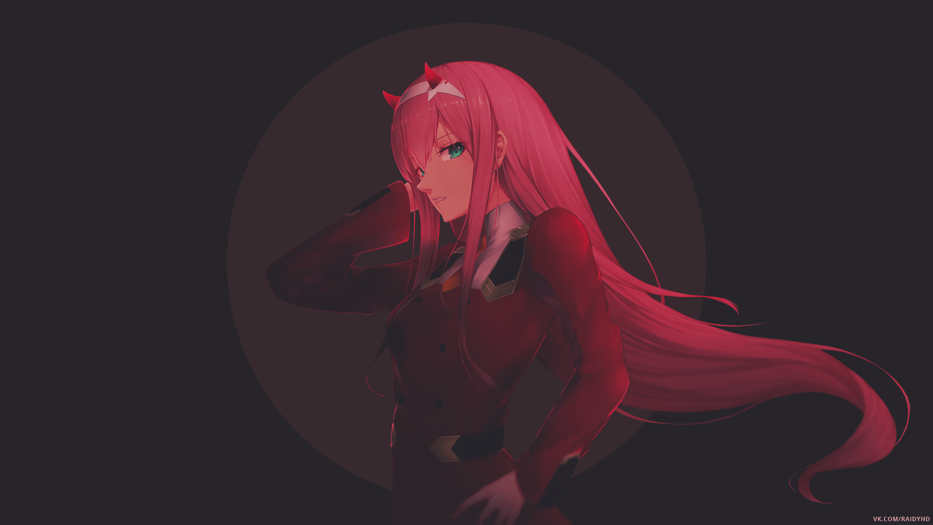 1920x1080 image Of Anime Girl Pink Hair Horns