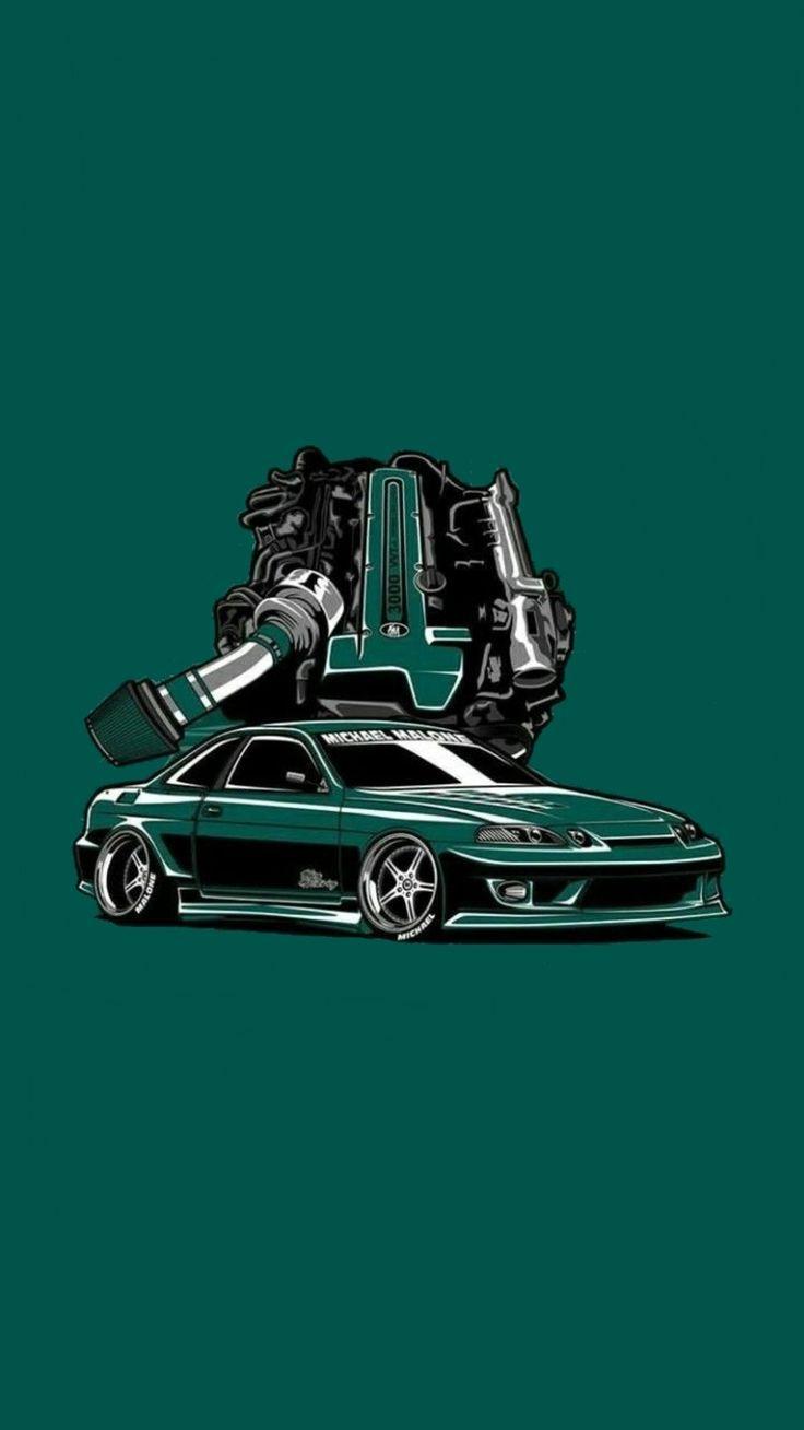 736x1308 Car Art Wallpaper