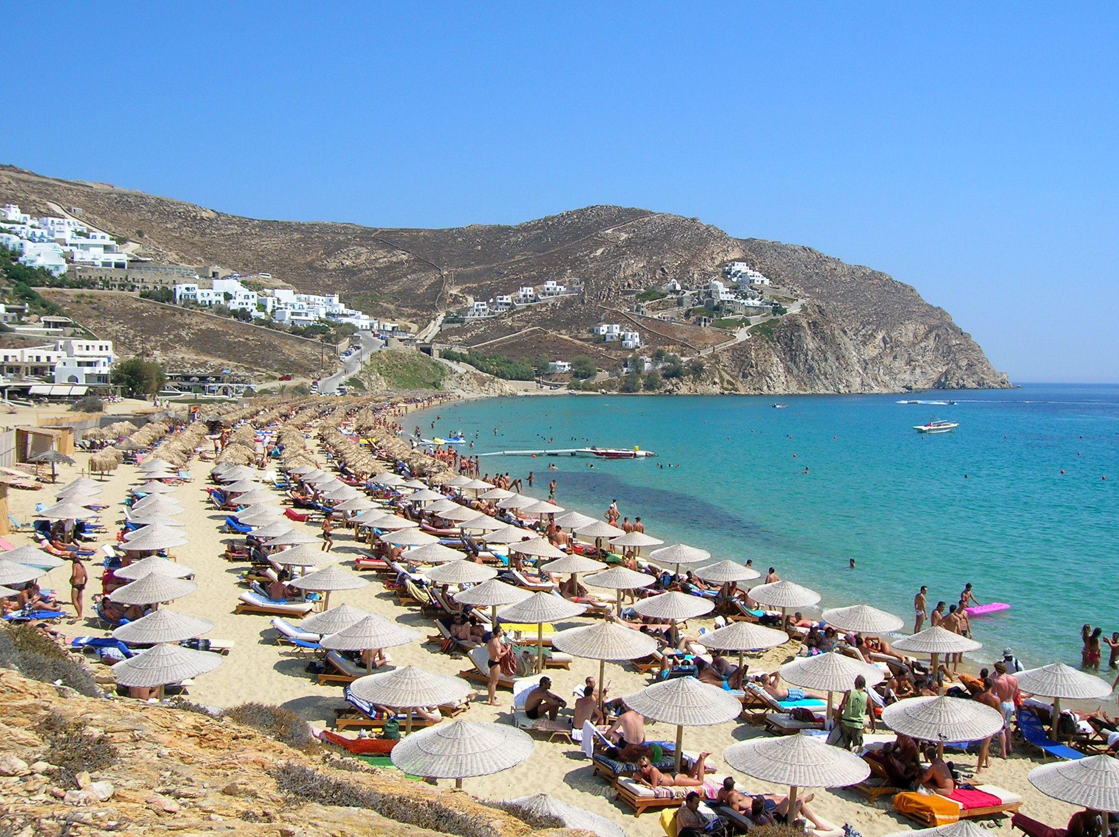 2288x1712 Ornos Beach Mykonos ở Hy Lạp - Hình nền 4k.  Hình nền 4K miễn phí