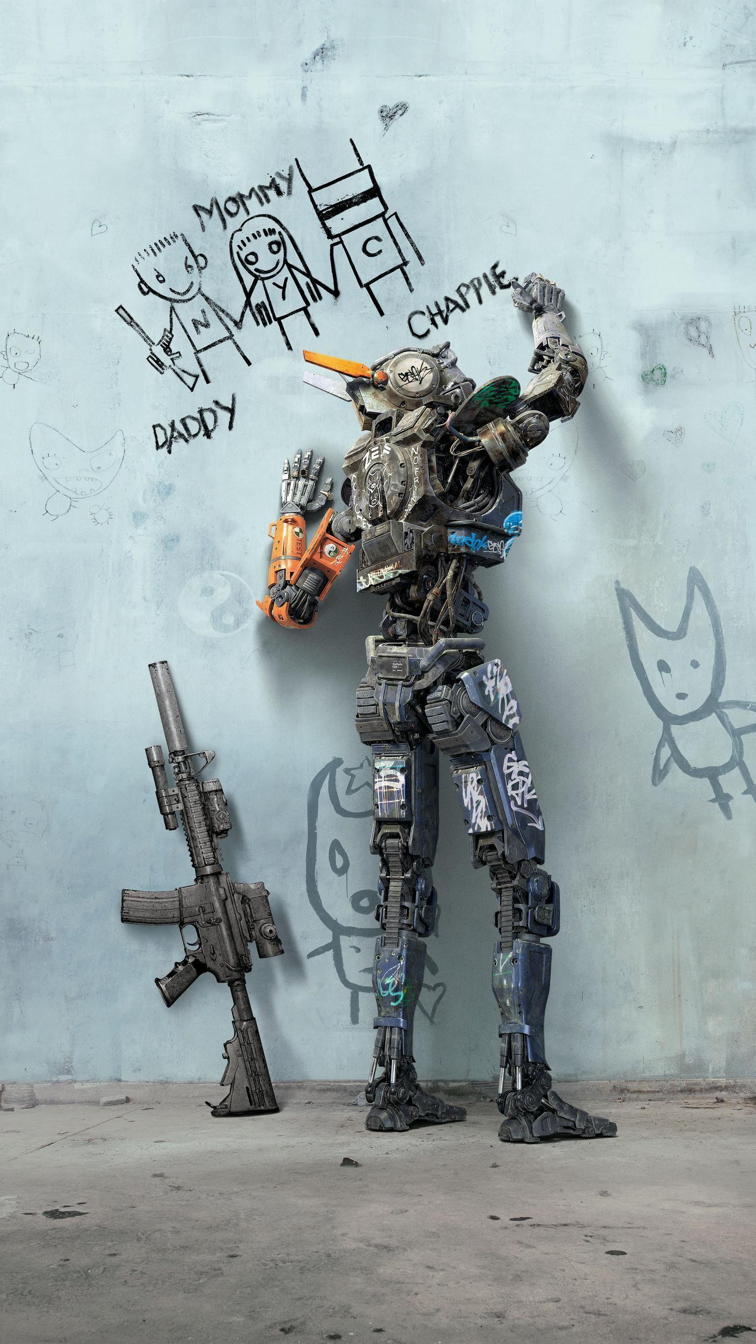 1536x2732 Chappie (2015) Phone Wallpaper. Moviemania. Gaming wallpaper, Computer wallpaper hd, Phone wallpaper