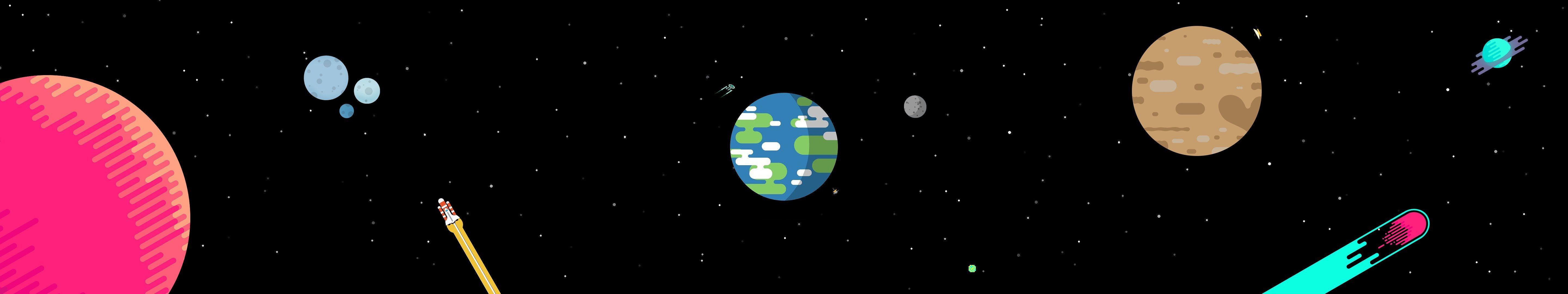 5760x1080 Triple Monitor Wallpaper (5760x1080) Inspired In A Nutshell Space Theme