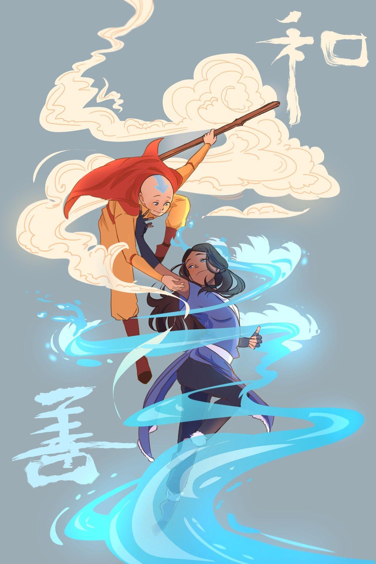 1278x1920 Kataang the Sky meetsvthe Sea. Avatar legend of aang, Avatar airbender, Avatar aang