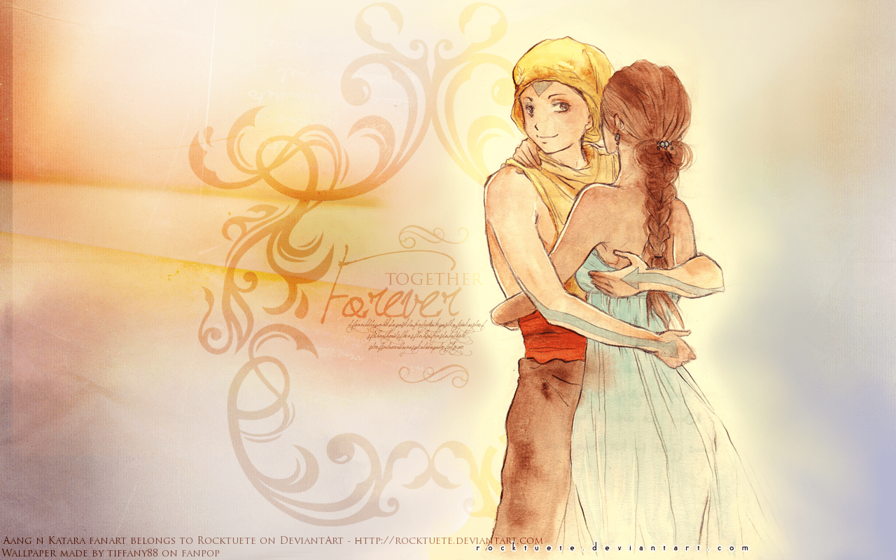 1280x800 Aang and Katara ♥: The Last Airbender wallpaper