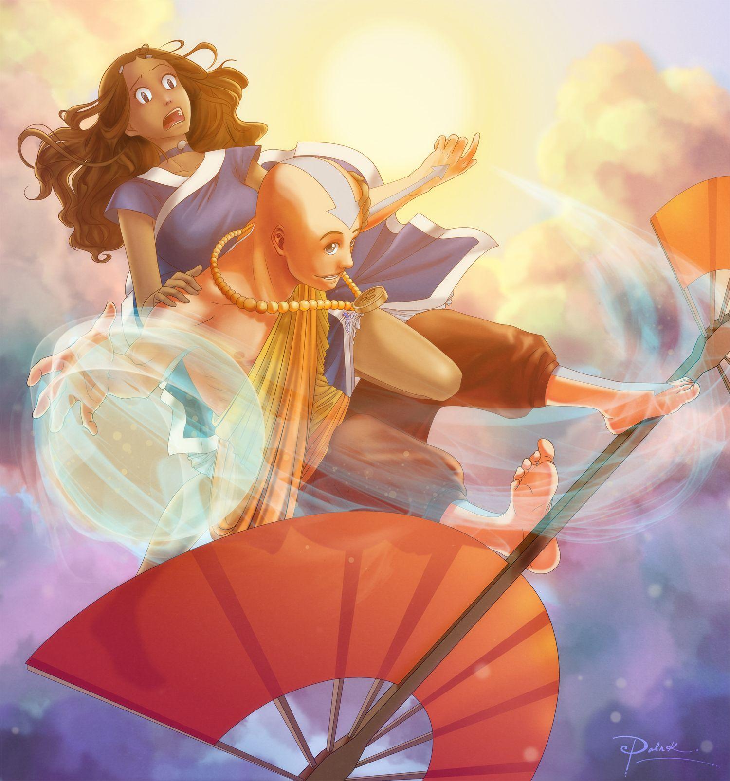 1500x1606 Aang and Katara vs. Kataang Fan Art