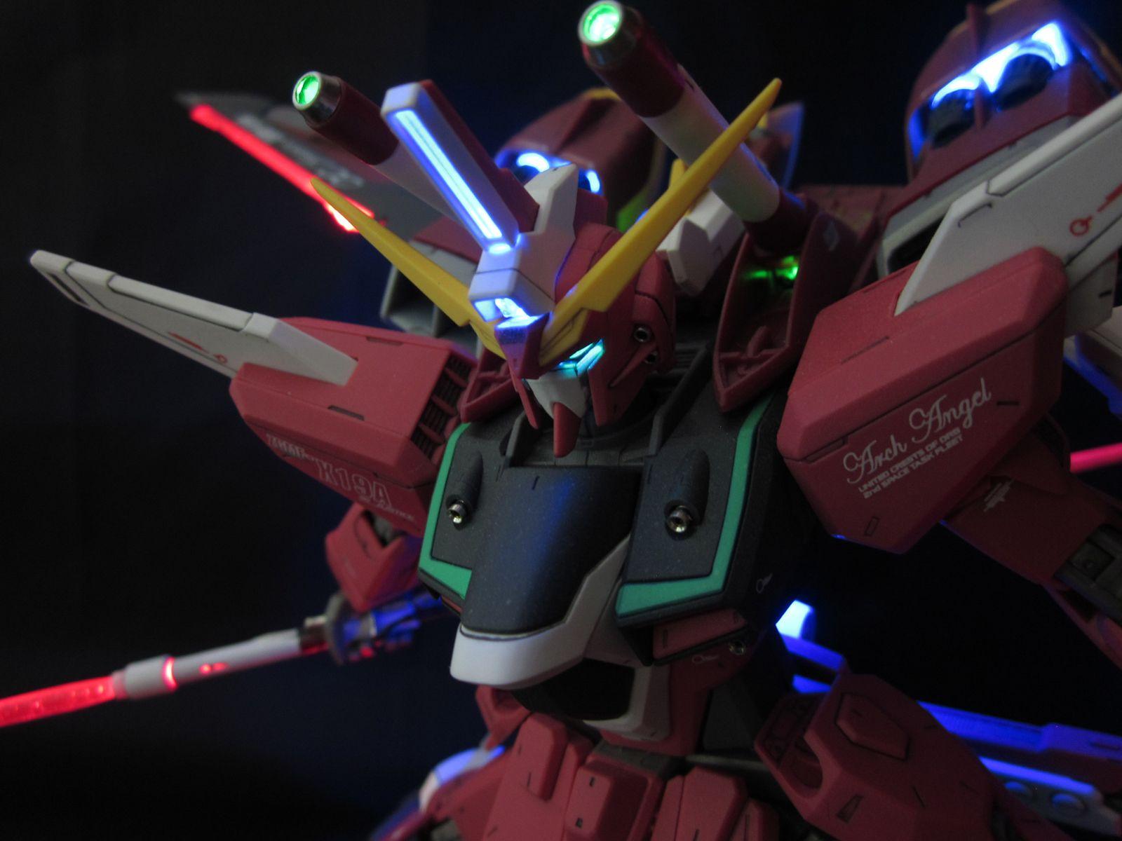 1600x1200 GUNDAM GUY: MG 1 100 Infinite Justice Gundam Customized Build W LEDs