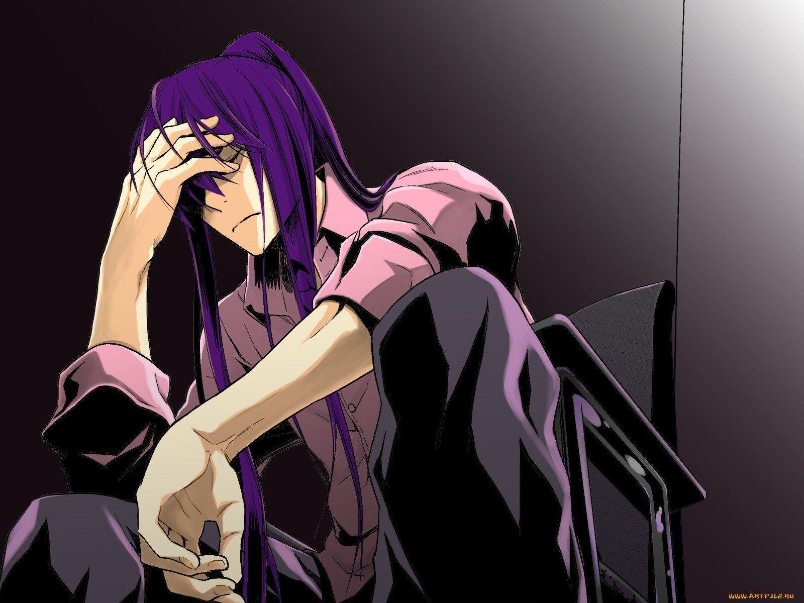 1600x1200 Men Purple Hair Anime Anime Boys D_ Gray Man Wallpaperx1200