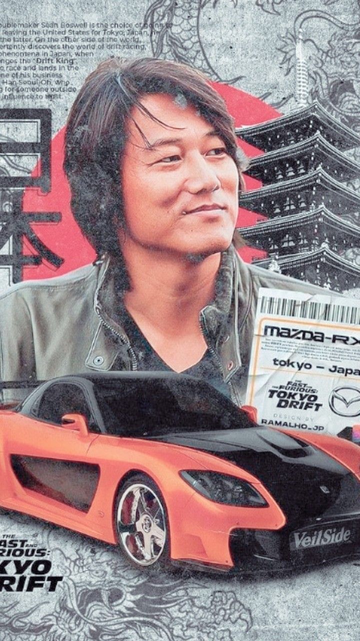 720x1280 Fast and furious poster wallpaper. Han lue wallpaper, Fast and furious tokyo drift wallpaper, Cars the movie