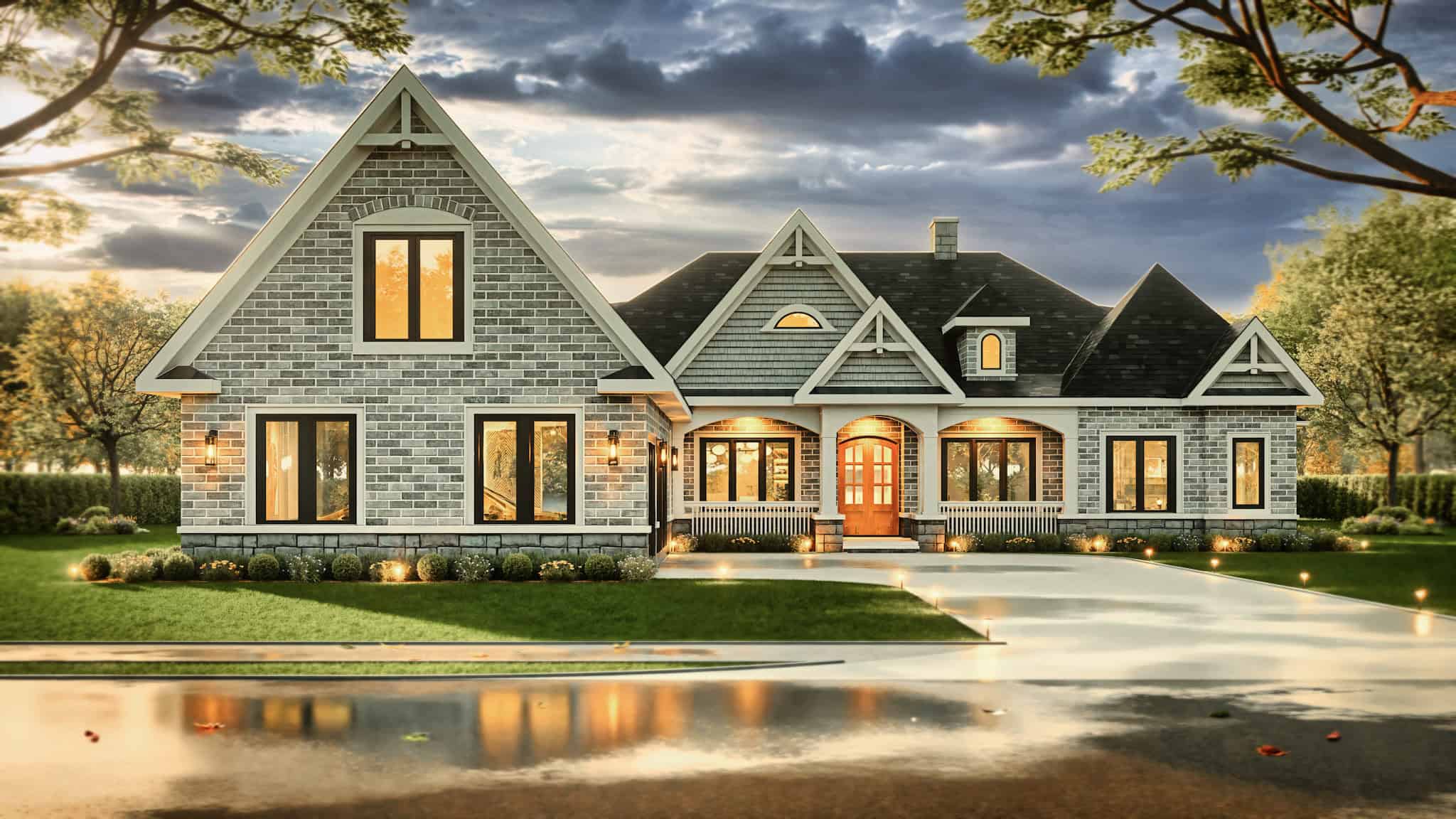 2048x1152 Craftsman Ranch House Plan With 3 Car Garage Sq Ft, 3 Bedrooms