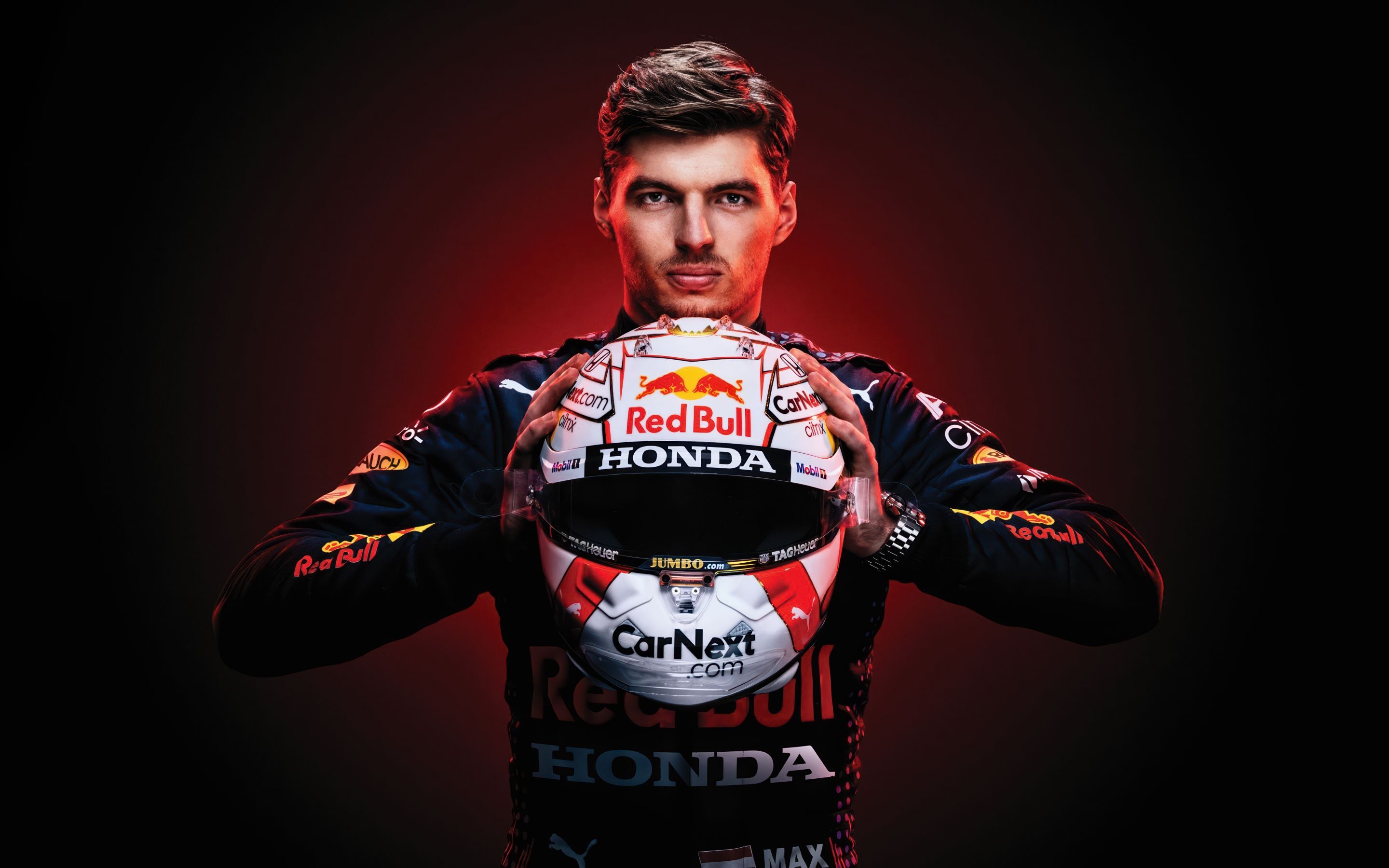 2880x1800 Max Verstappen Wallpaper 4K, Helmet, Red Bull Racing, Honda