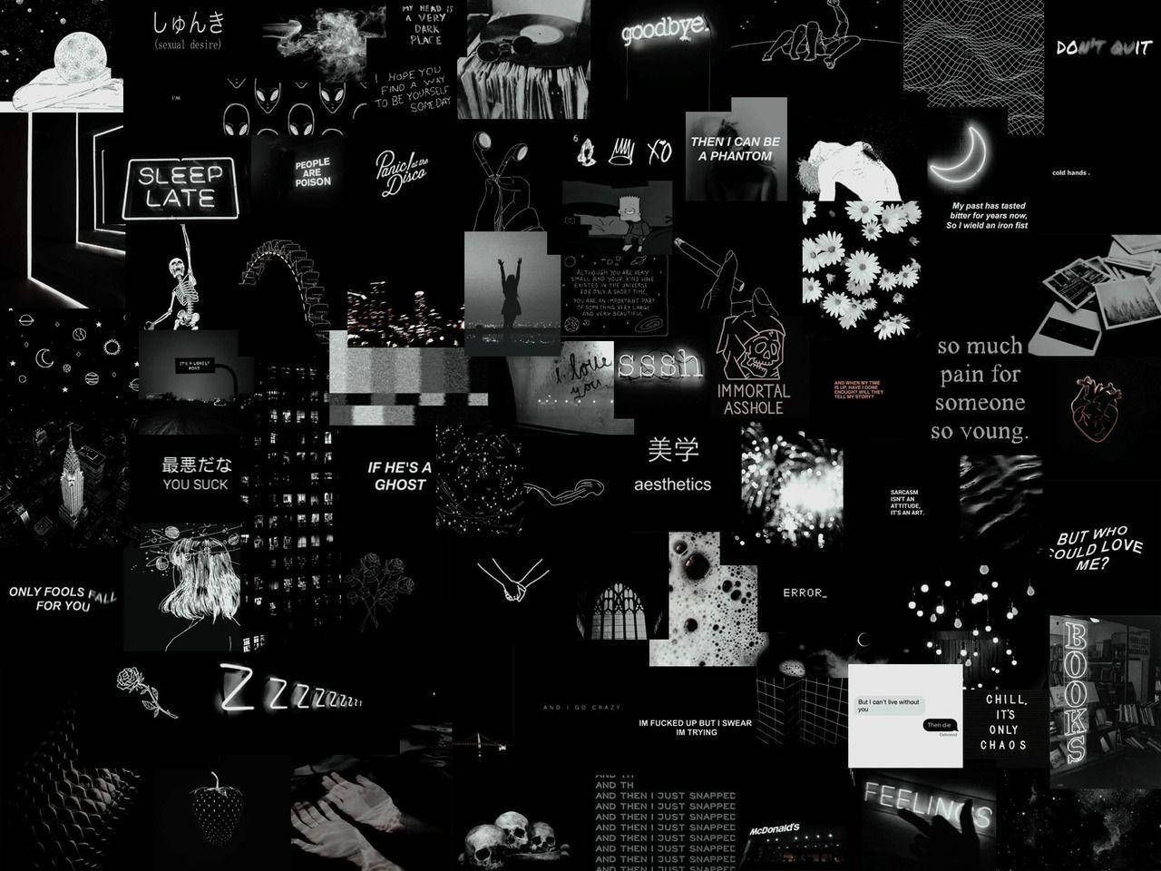 1280x960 Download Dark Aesthetic Computer With Sad Picture Wallpaper
