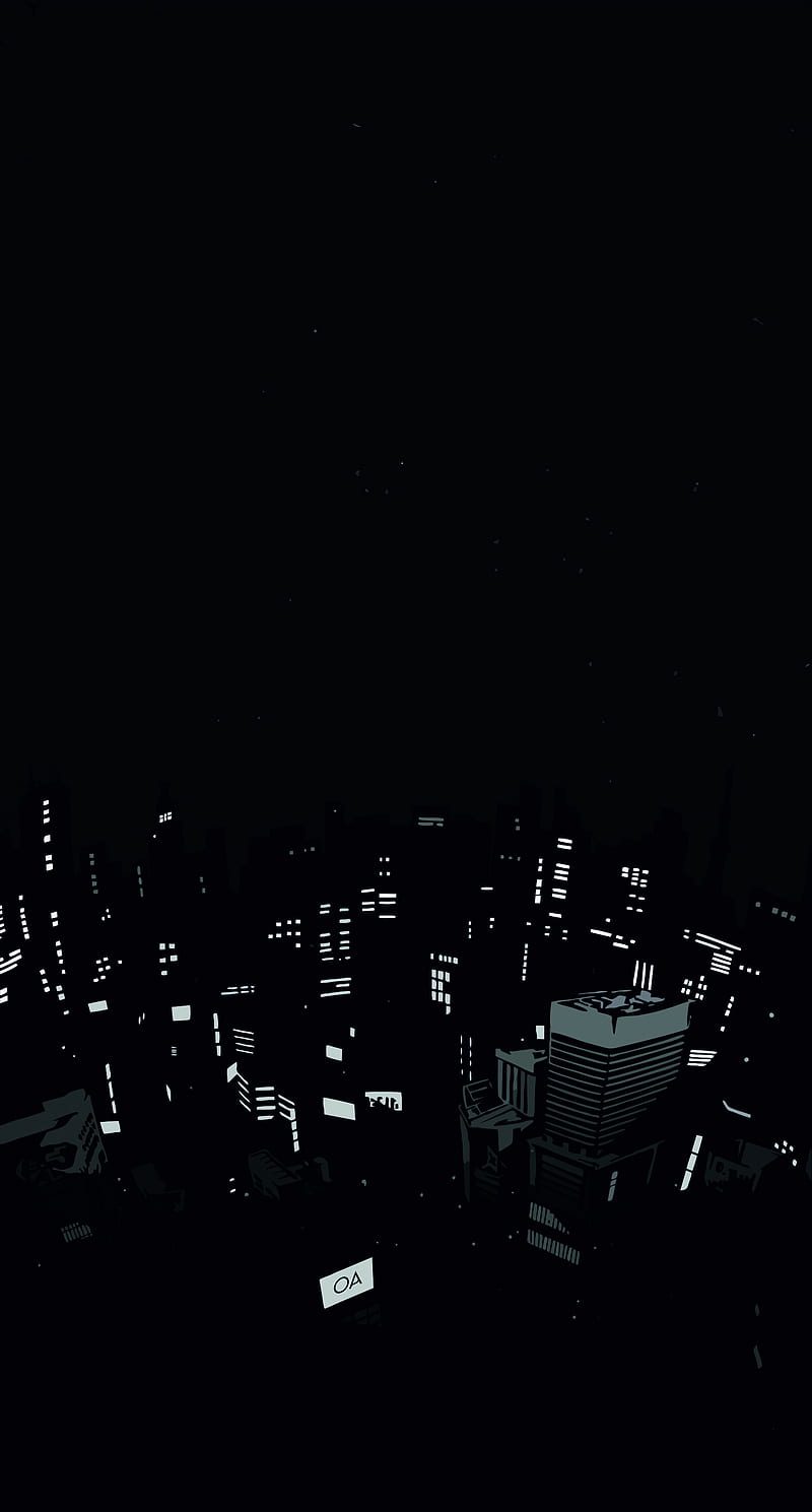 800x1489 City minimal, dark, iphone, moon, sky, vector, world, HD phone wallpaper