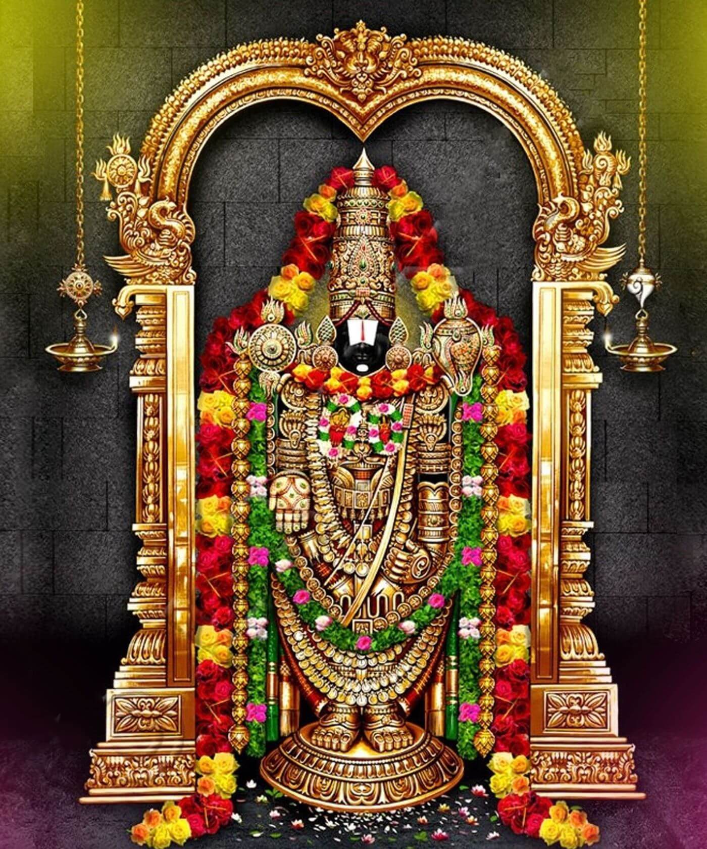1400x1680 Sri Tirupati Venkateswara Swamy (Balaji) Painting by Jai. Buy Posters, Frames, Canvas & Digital Art Prints. Small, Compact, Medium and Large Variants