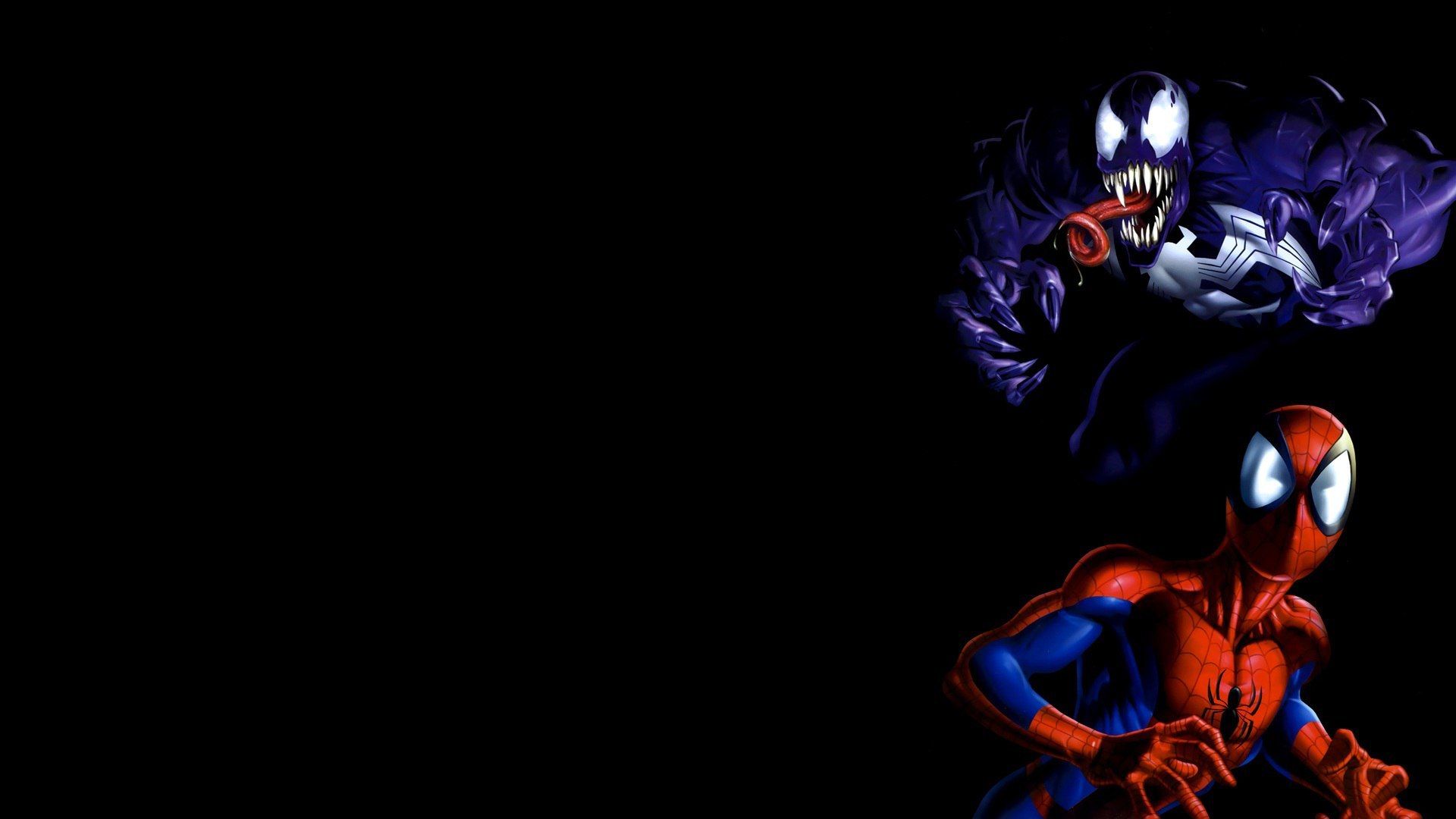 1920x1080 Wallpaper ultimate spider man, background, Venom, Spider Man, Peter Parker, Comics, Marvel for mobile and desktop, section фантастика, resolution 1920x1080