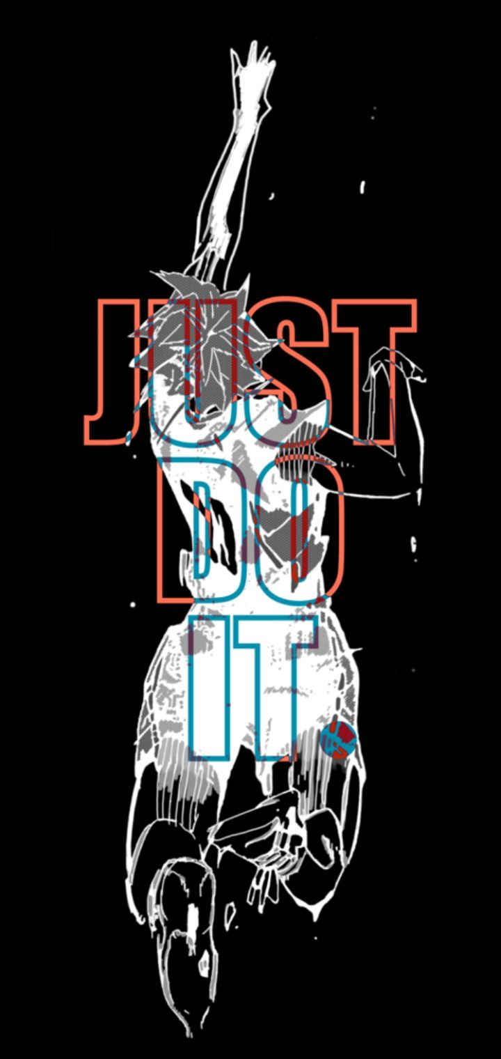 720x1520 Haikyuu Volleyball Shoto Hinata Just Do It Phone Wallpaper