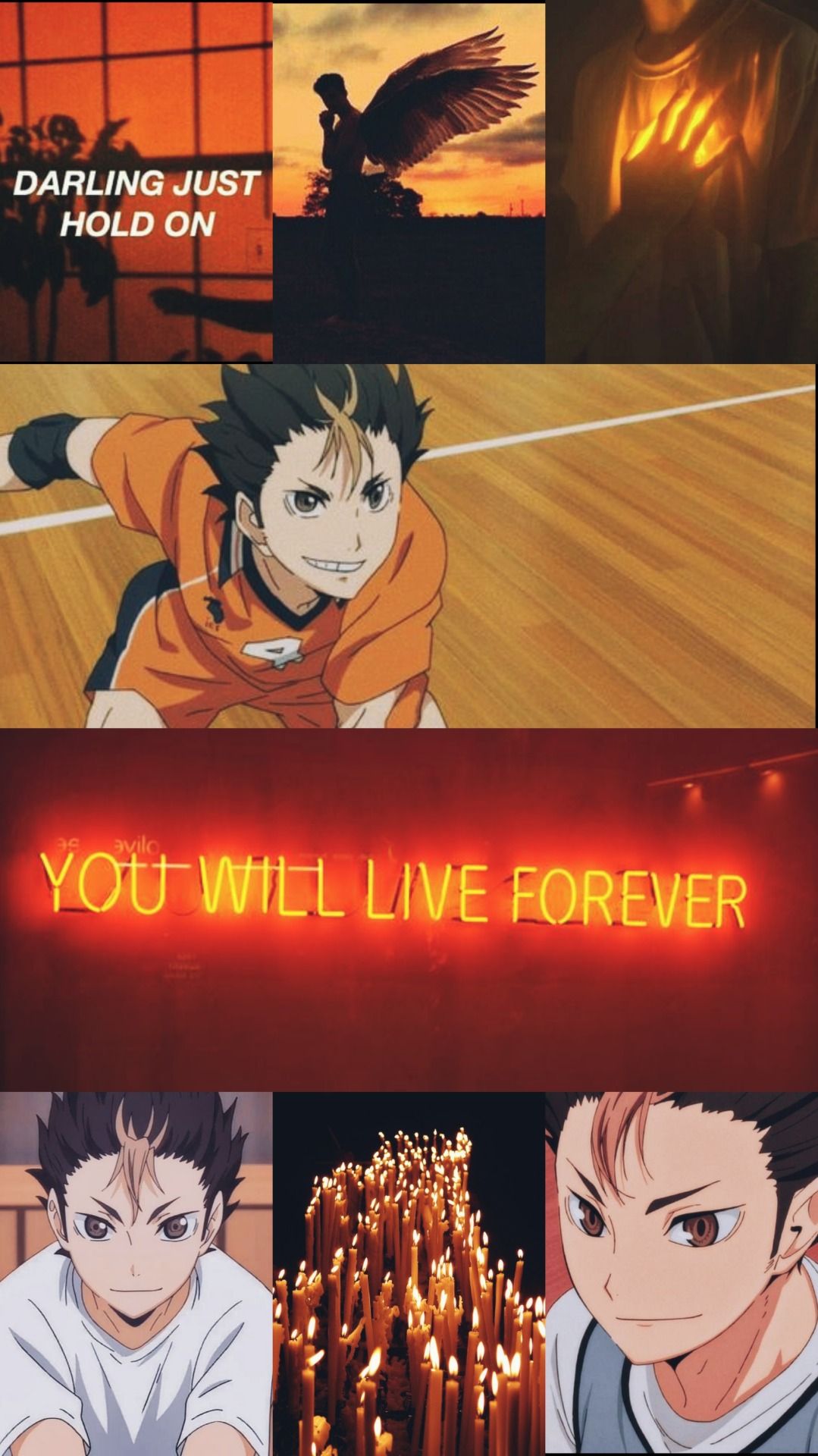 1079x1920 Yū Nishinoya (Haikyū!!) Aesthetic Wallpaper
