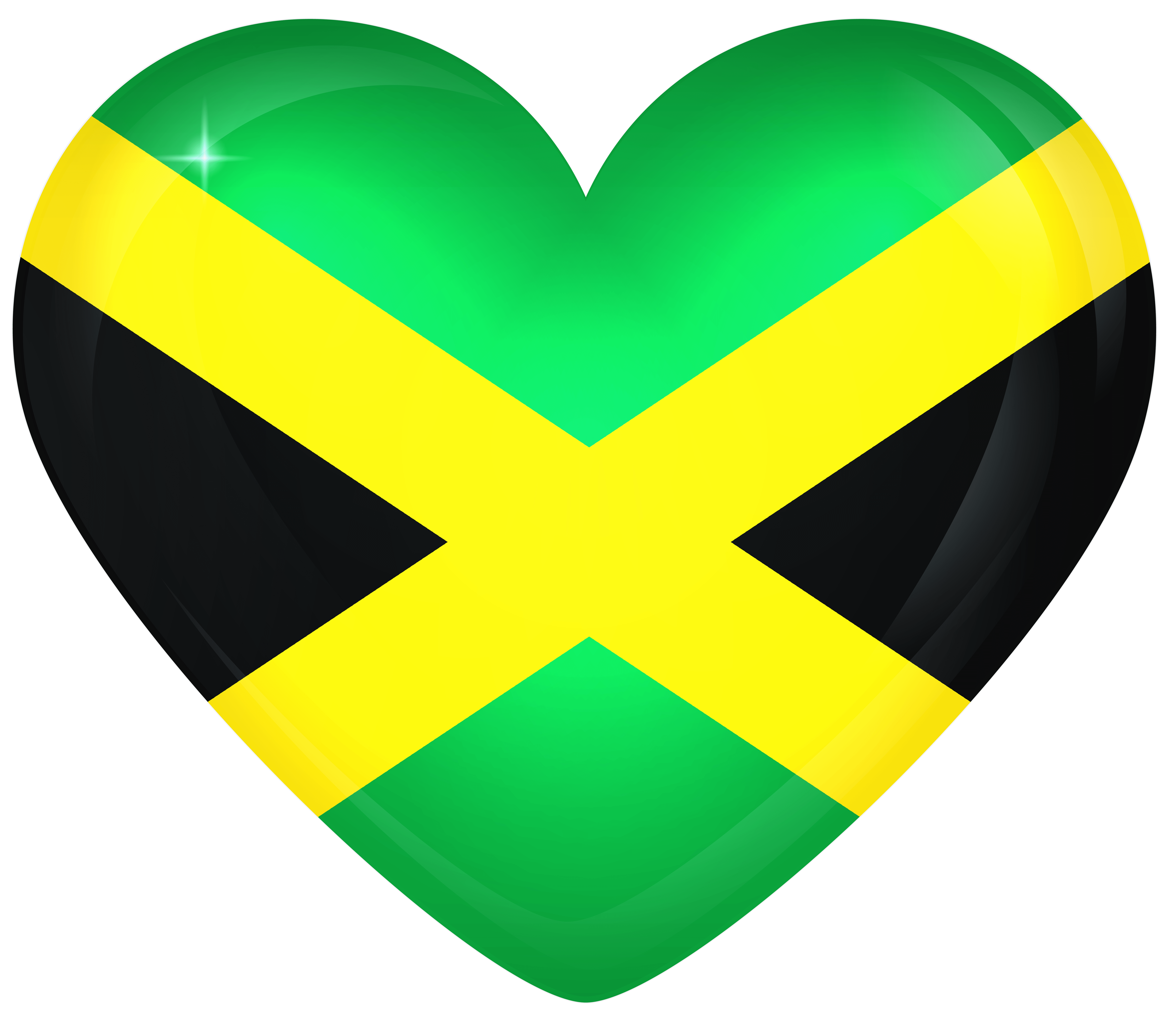 6000x5189 Jamaica Large Heart Flag Quality Image And Transparent PNG Free Clipart