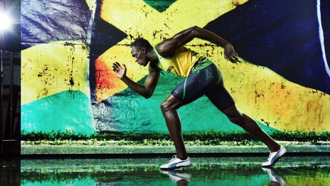 1280x720 Jamaican Flag And Usain Bolt