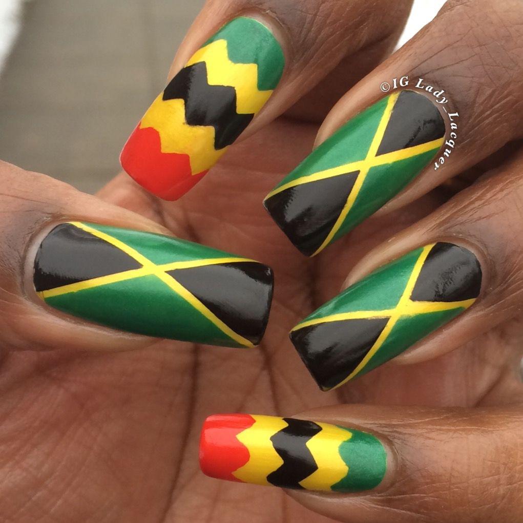 1021x1021 Jamaican Flag Nails Nail Design