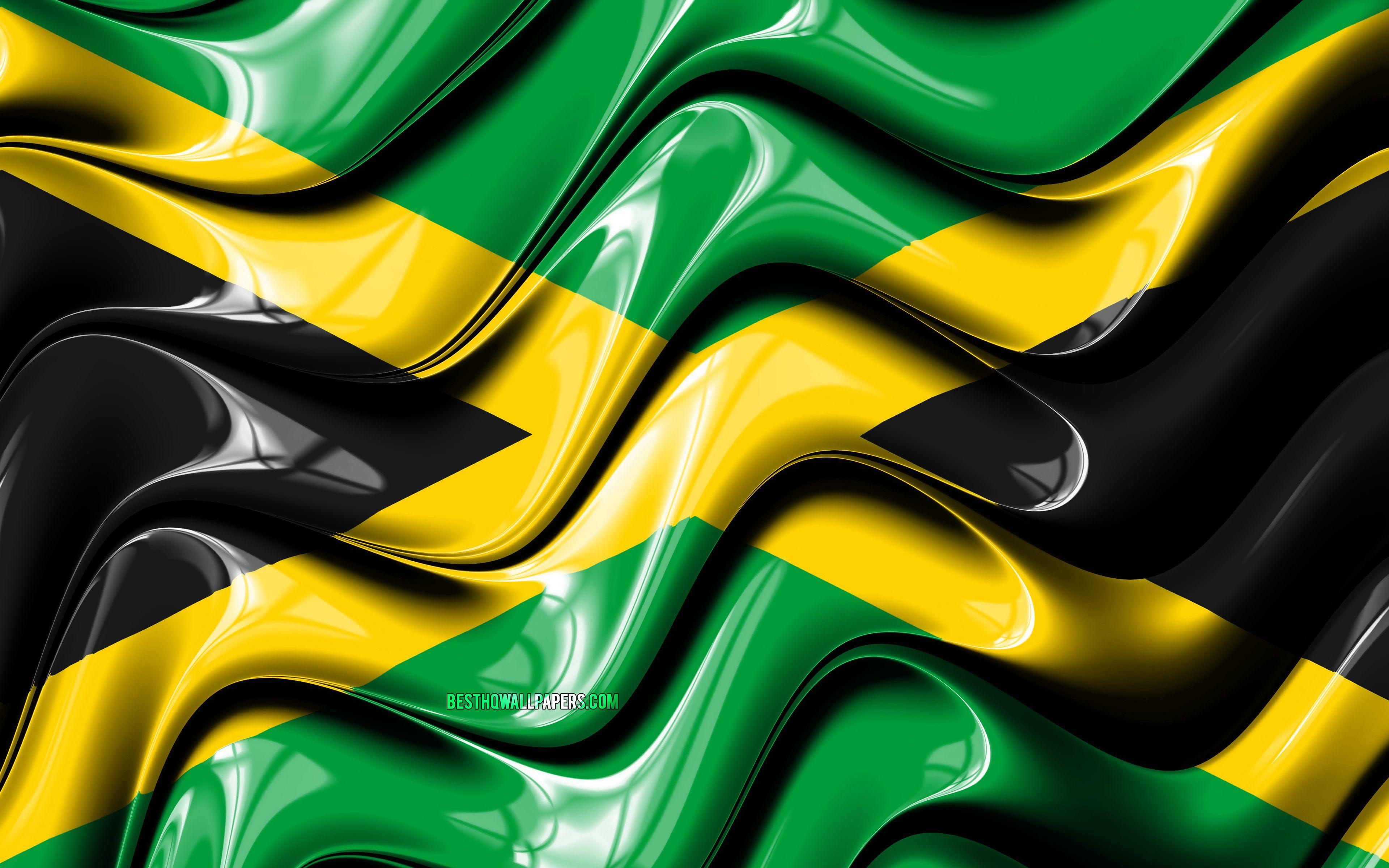 3840x2400 Download wallpaper Jamaican flag, 4k, North America, national symbols, Flag of Jamaica, 3D art, Jamaica, North American countries, Jamaica 3D flag for desktop with resolution 3840x2400. High Quality HD picture wallpaper