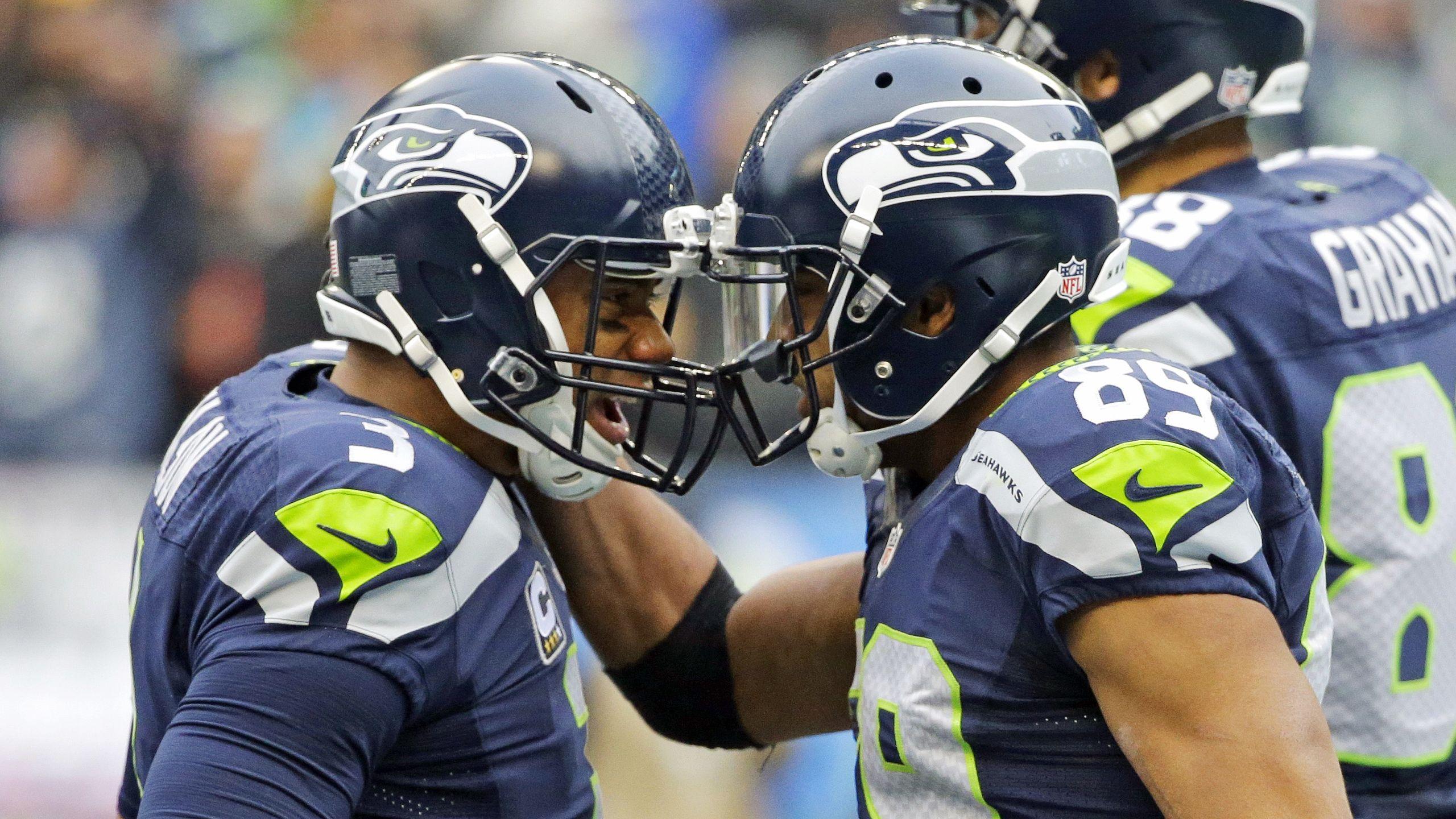 2560x1440 Russell Wilson And Doug Baldwin HD Seattle Seahawks Wallpaper