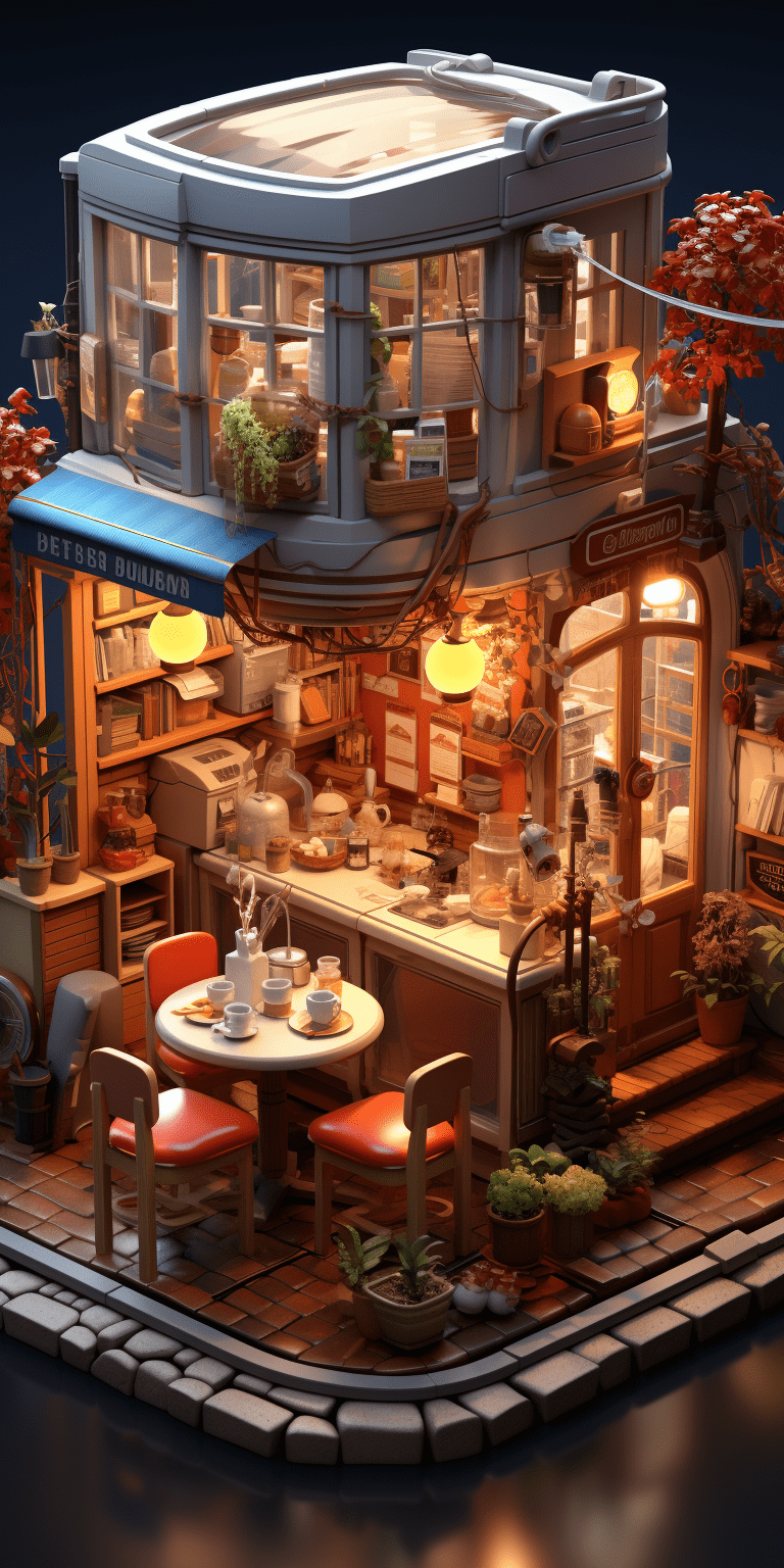 768x1536 Coffee Shop On The Corner Phone Wallpaper Lofi Hideout's Ko Fi Shop
