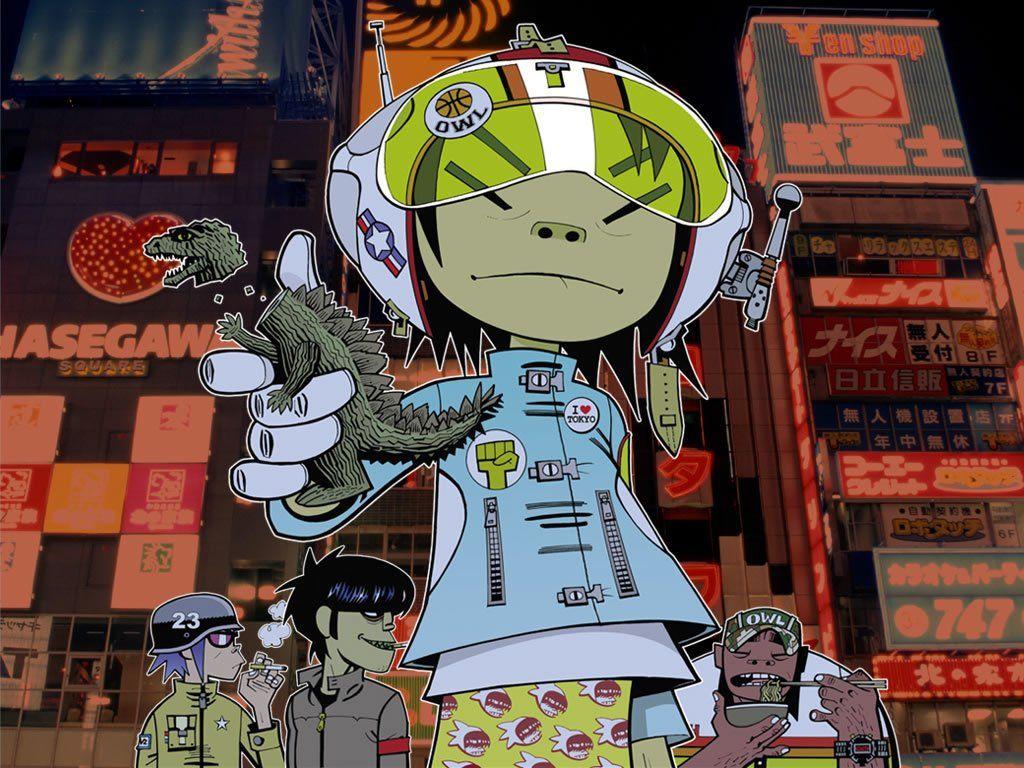 1024x768 Gorillaz Wallpaper Noodle