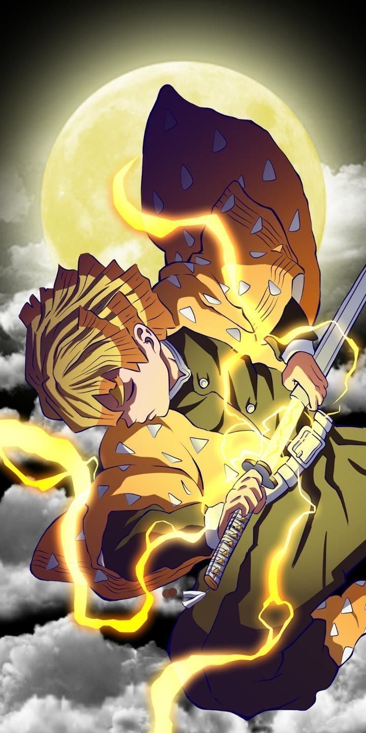 720x1440 Demon slayer wallpaper zenitsu infinity castle. Zenitsu wallpaper HD 1080p, Zenitsu thunder breathing wallpaper, Zenithsu