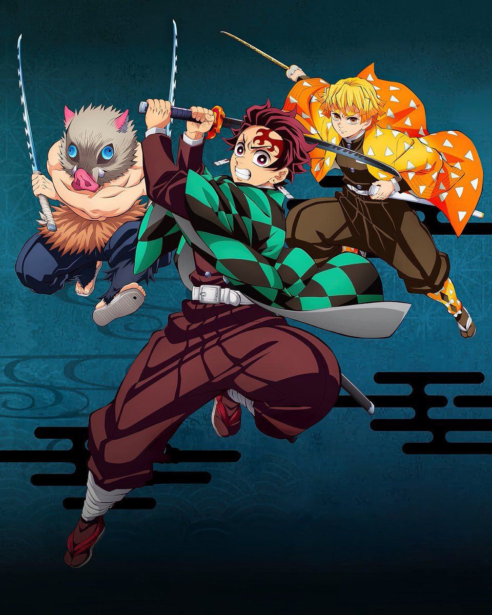 960x1200 Demon Slayer: Kimetsu no Yaiba Infinity Castle 4K TEXTLESS POSTER with Tanjiro, Zenitsu & Inosuke!