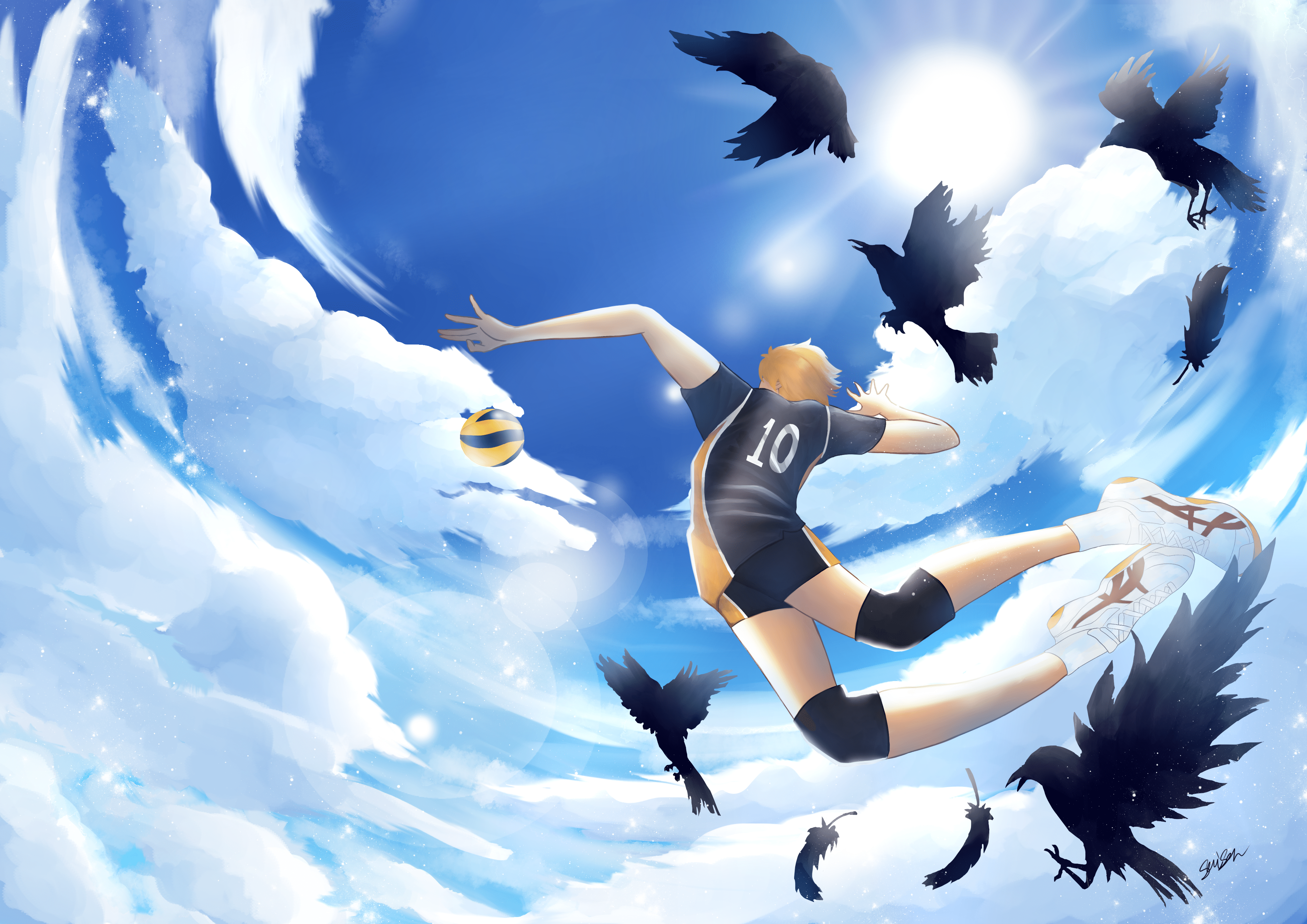 4093x2894 Download Shōyō Hinata Anime Haikyū!! 4k Ultra HD Wallpaper