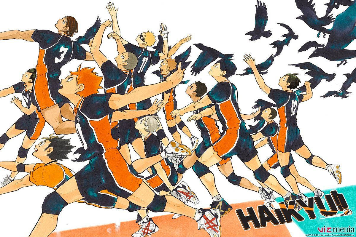 1200x800 Download Karasuno High soars high at the latest haikyuu match. Wallpaper