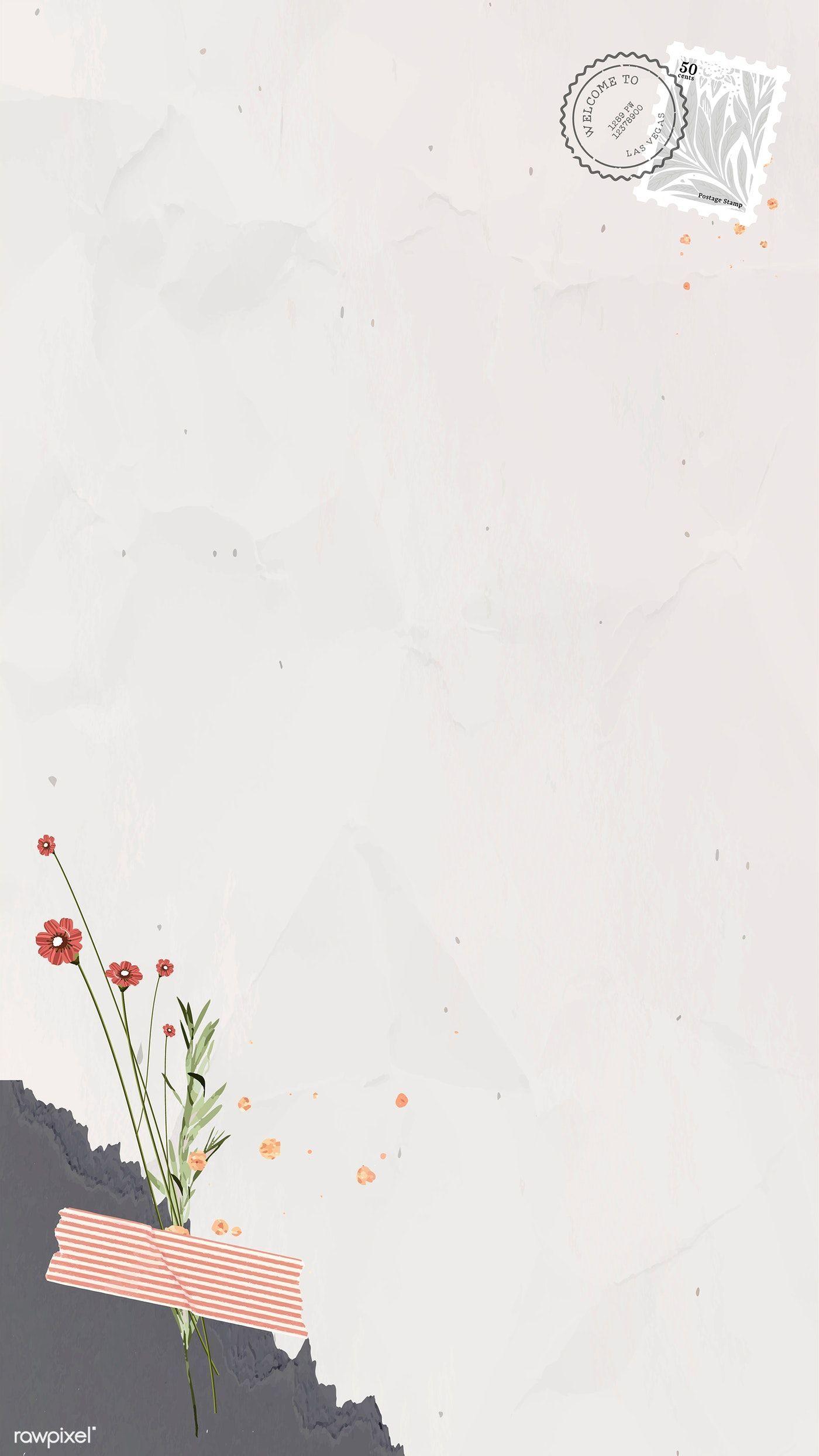 1400x2488 Download premium vector of Crumpled paper textured mobile phone wallpaper. Flower background wallpaper, Abstract wallpaper background, Cute pastel wallpaper