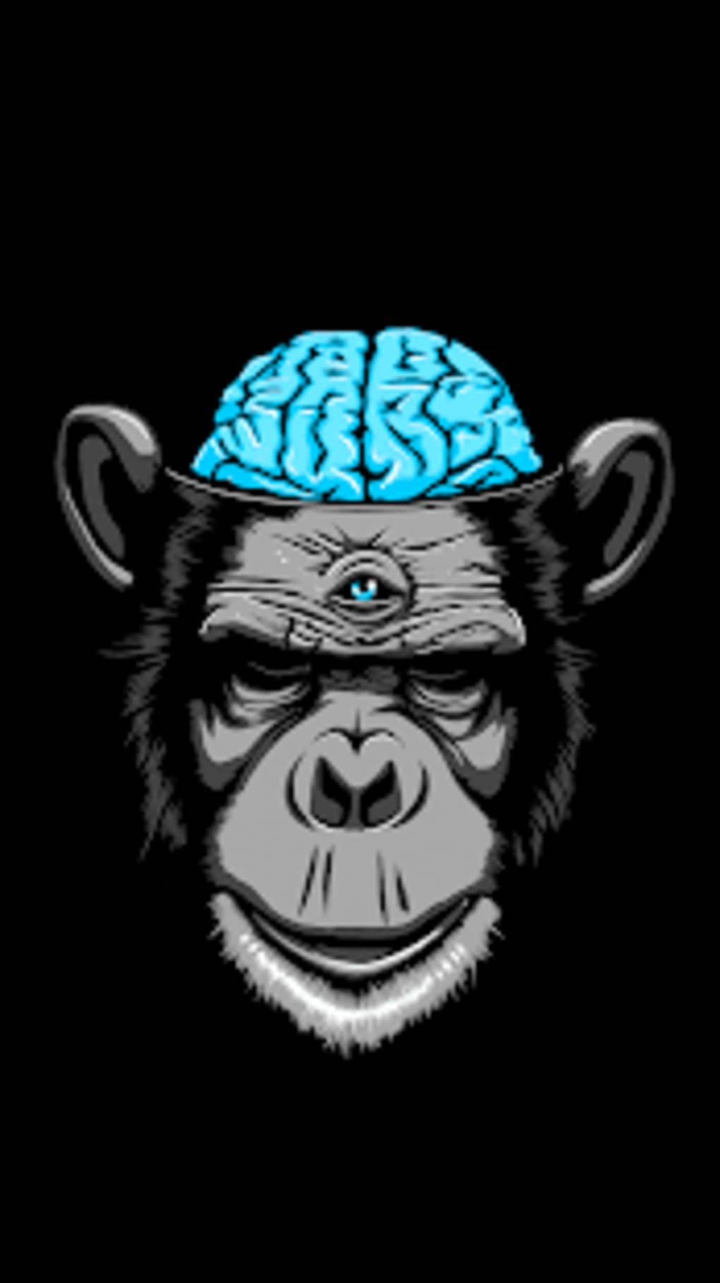 1020x1817 Monkey With Third Eye HD Wallpaper