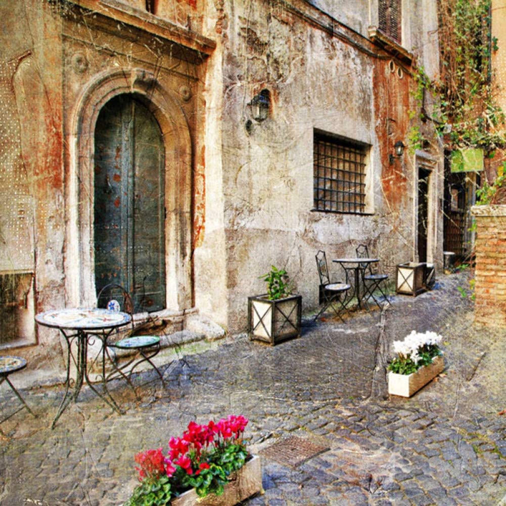 1001x1001 ZHENSI 3D Wallpaper Custom Photo Wallpaper European Style Retro Street View 3D Mural Restaurant Cafe Creative Bar Background Wall Paper For Walls145(H)×220(W) Cm: Amazon.co.uk: Kitchen & Home