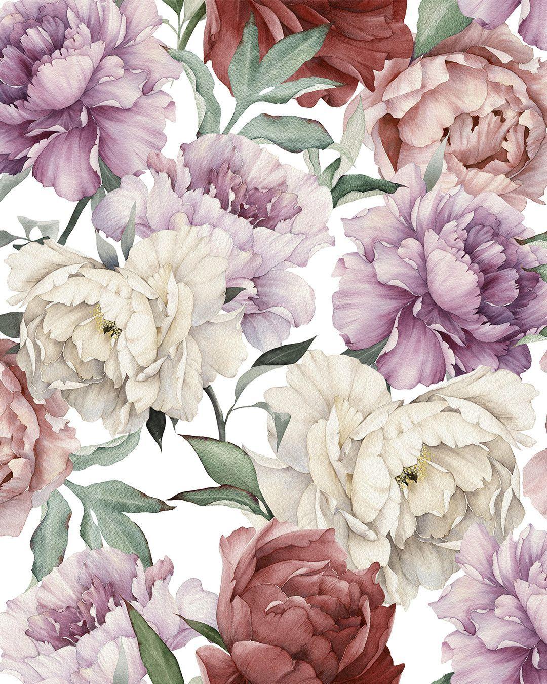 1080x1350 SWEET PEONIES WALLMURAL #photowallsweden #floralwallpaper #wallpaper #fowers #peonies #blommigtapet #tape. Peony wallpaper, Watercolor peonies, Flower wallpaper