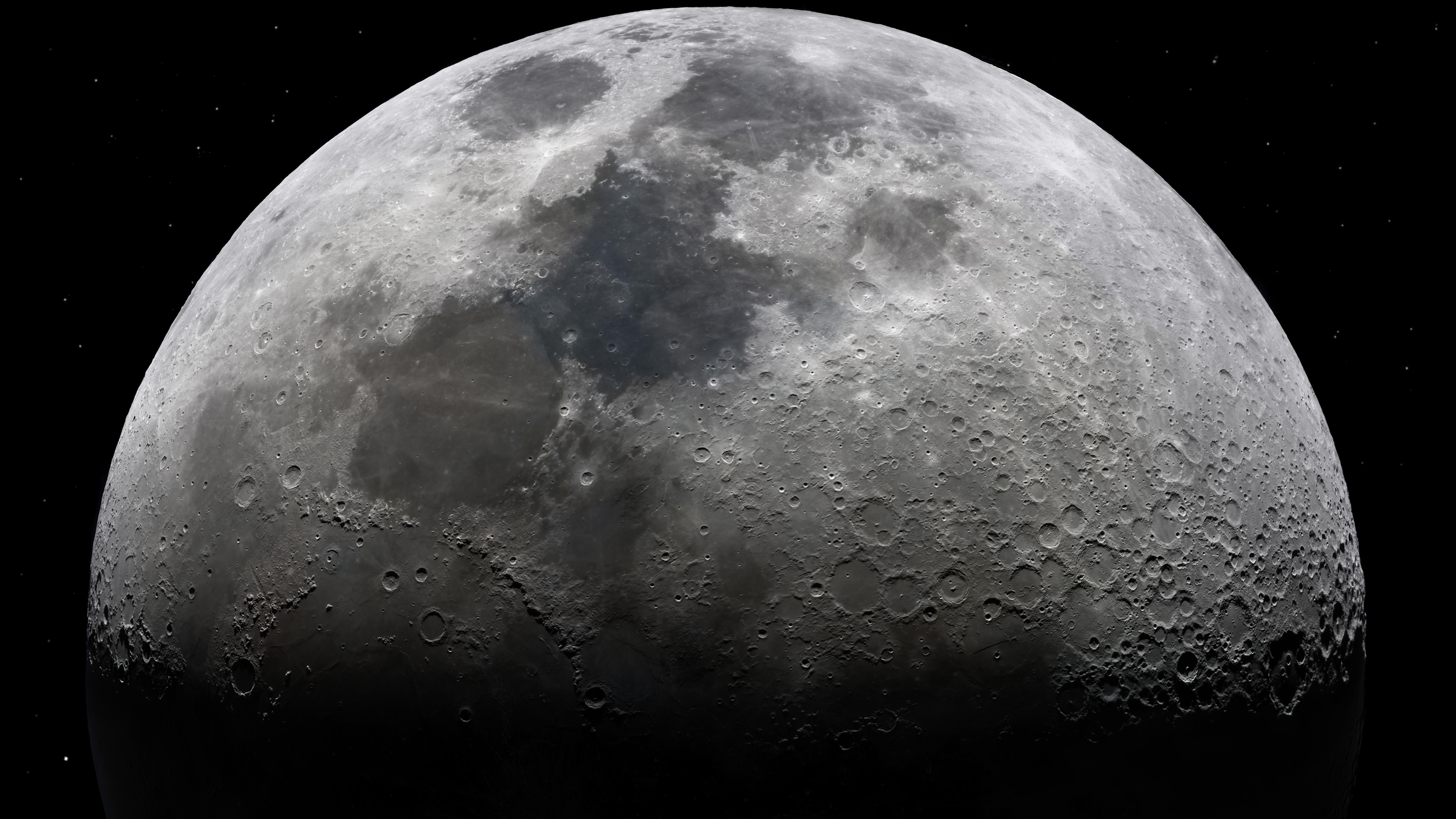 7680x4320 Tôi đã chụp một bức ảnh 8k khổng lồ của mặt trăng vào tuần trước.  Thử phóng to các miệng núi lửa.  : pics