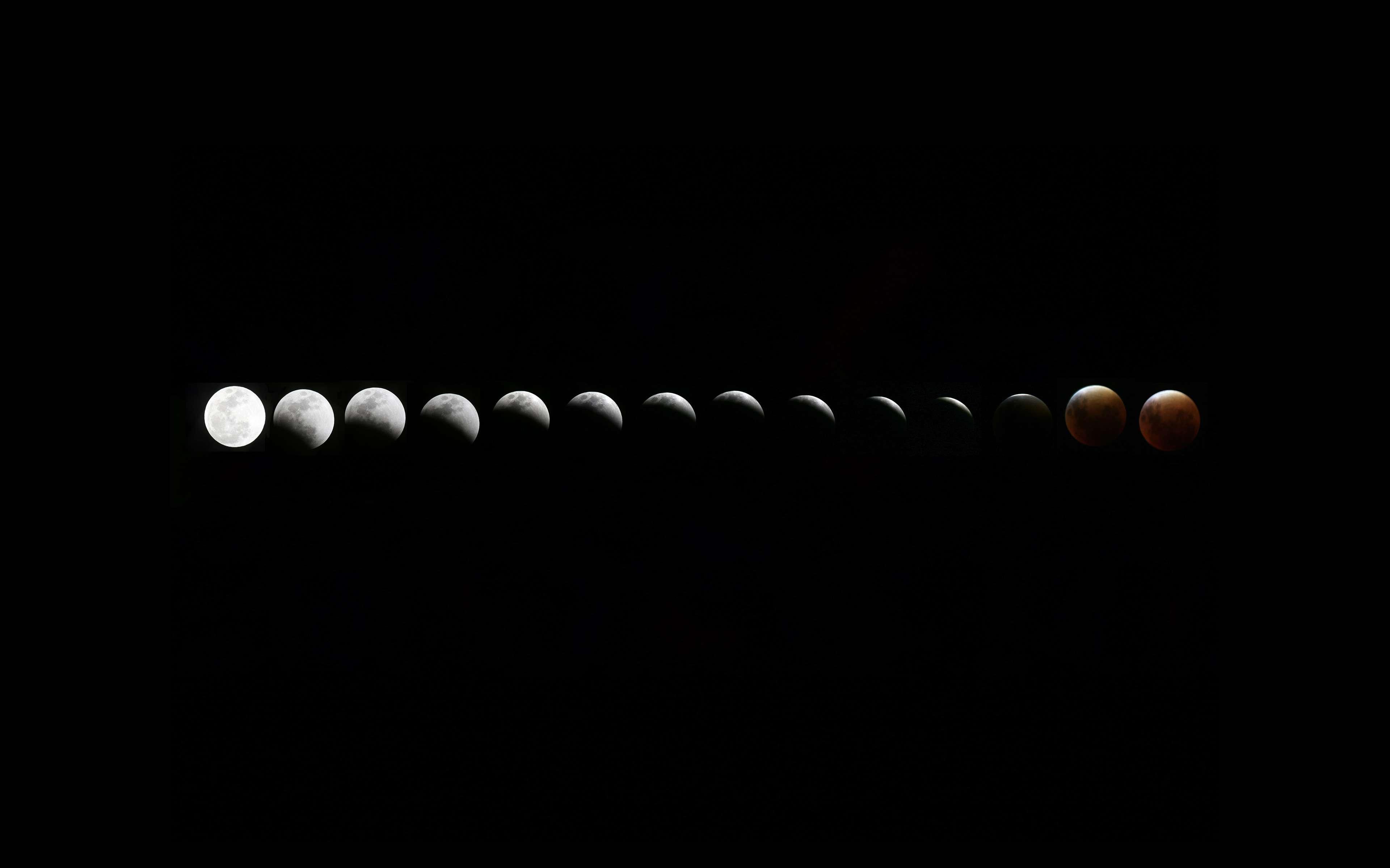 3840x2400 Dark Wallpaper Moon
