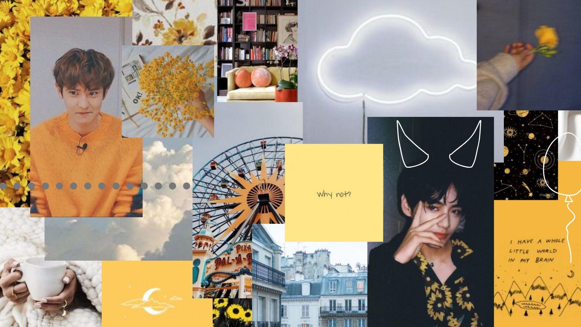 1920x1080 wallpaper #lockscreen #laptop #chanyeol #exo #bts #taehyung #yellow. Wallpaper ponsel, Trik fotografi, Fotografi