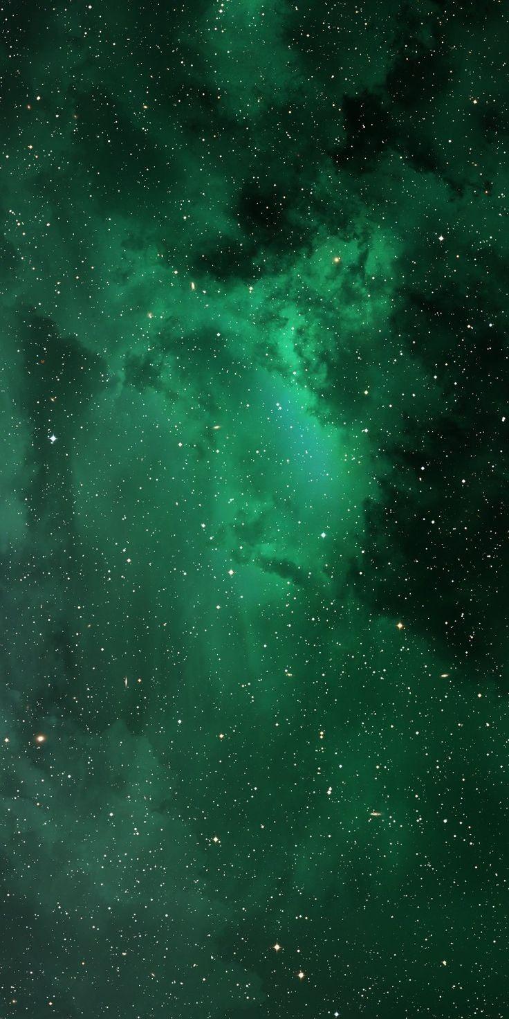 736x1472 Galaxy Green iPhone Wallpaper