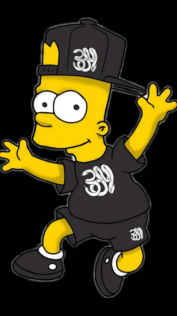 717x1280 Bart Simpson Wallpaper Black