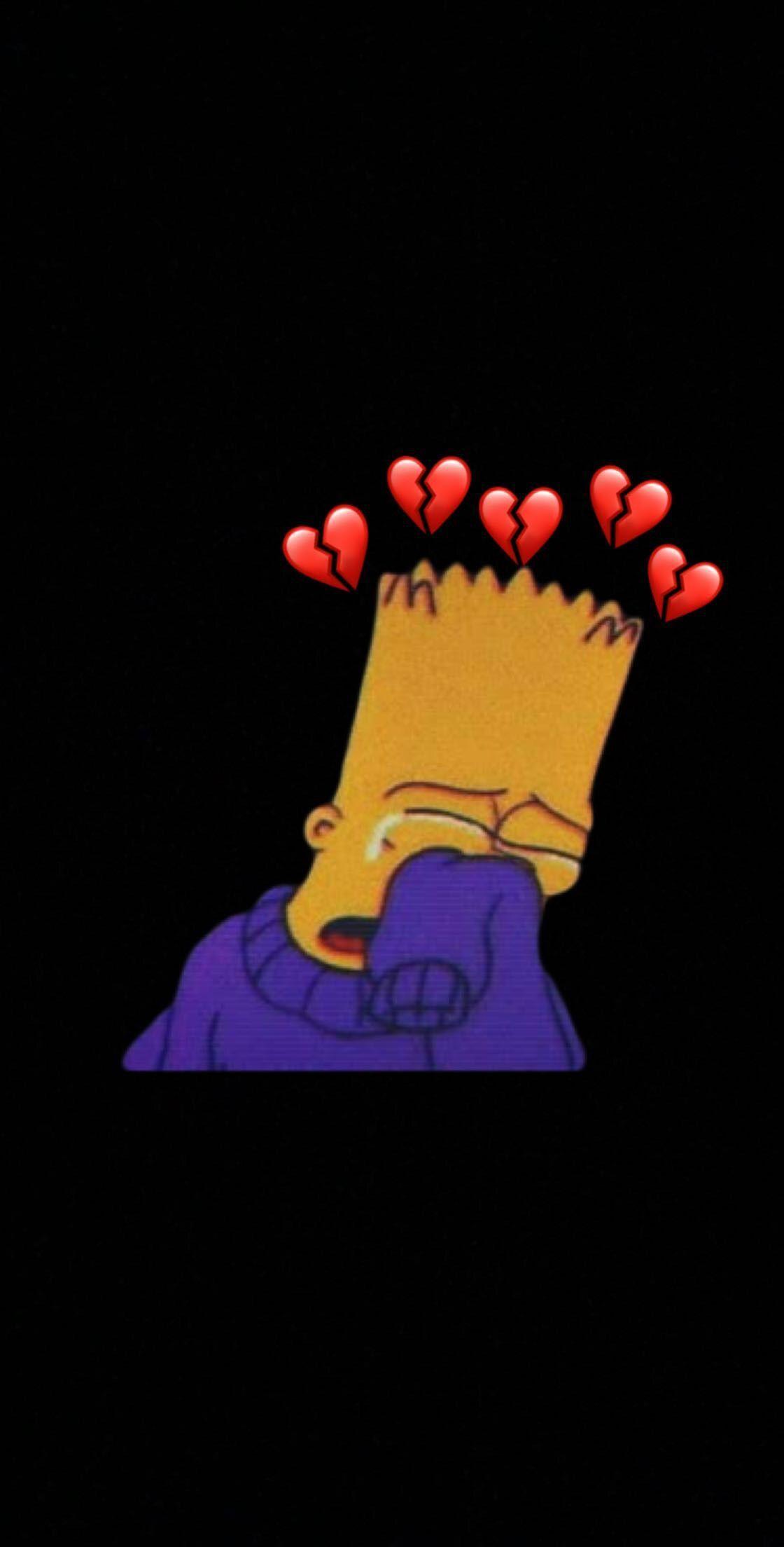 1120x2208 Simpsons Wallpaper Black