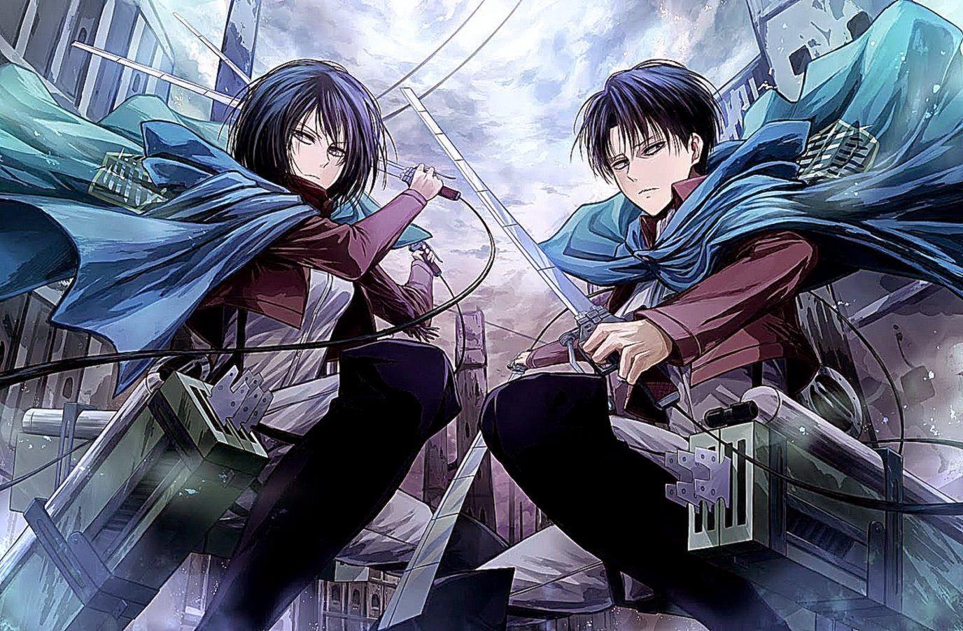 1376x902 Levi And Mikase Ackerman HD Wallpaper 4hotos On Titan Levi Mikasa HD Wallpaper