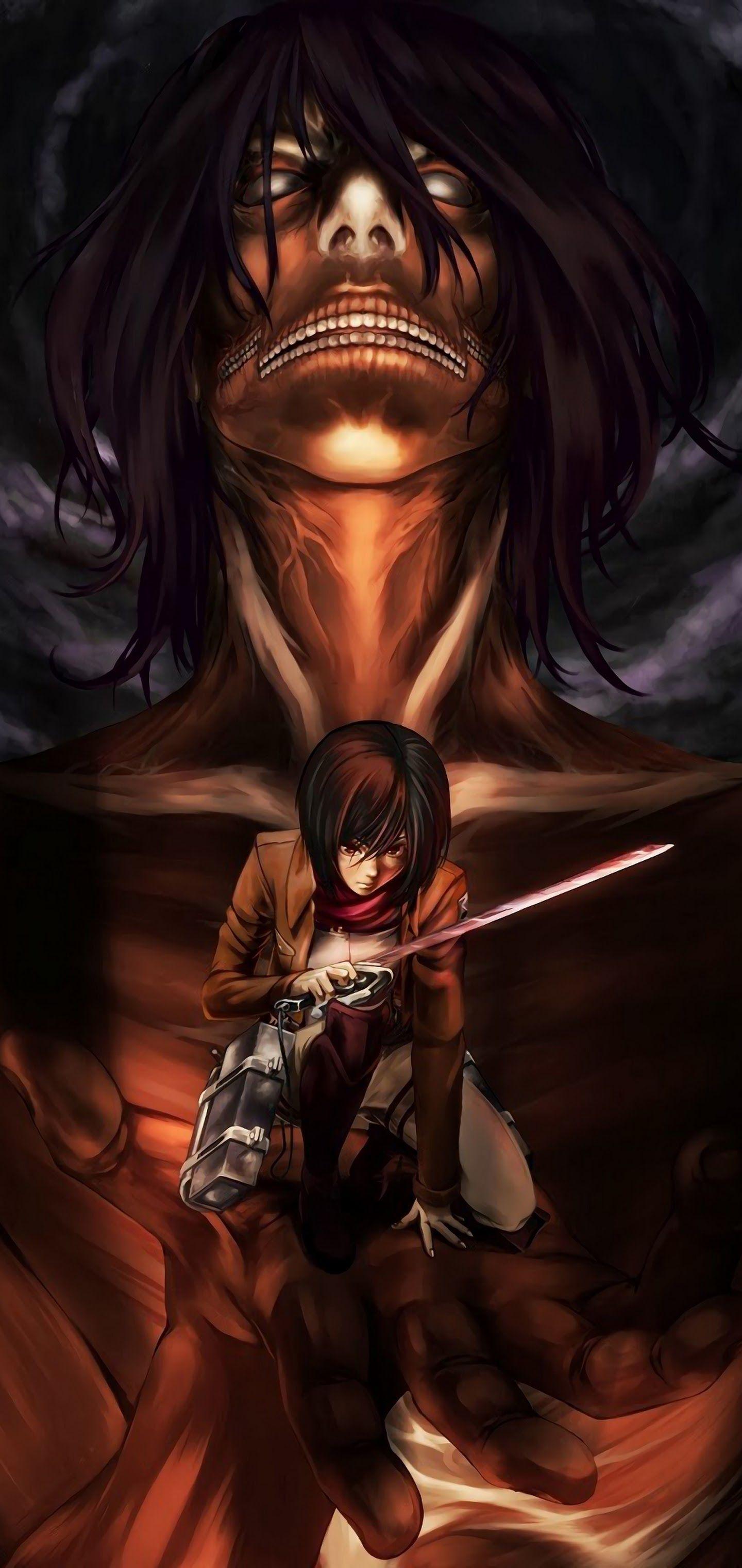 1440x3040 Mikasa, Attack Titan, Attack On Titan, 4k, Ackerman Wallpaper Mobile