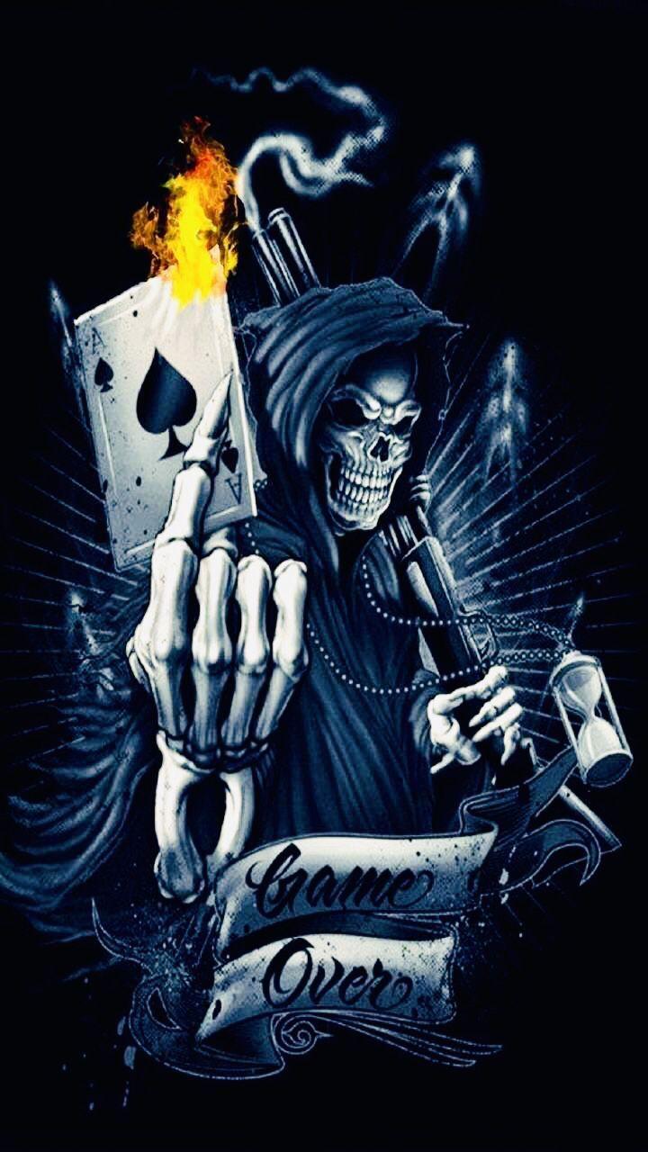 720x1280 Reapers & Stuff. Skull wallpaper, Skull artwork, Skull art