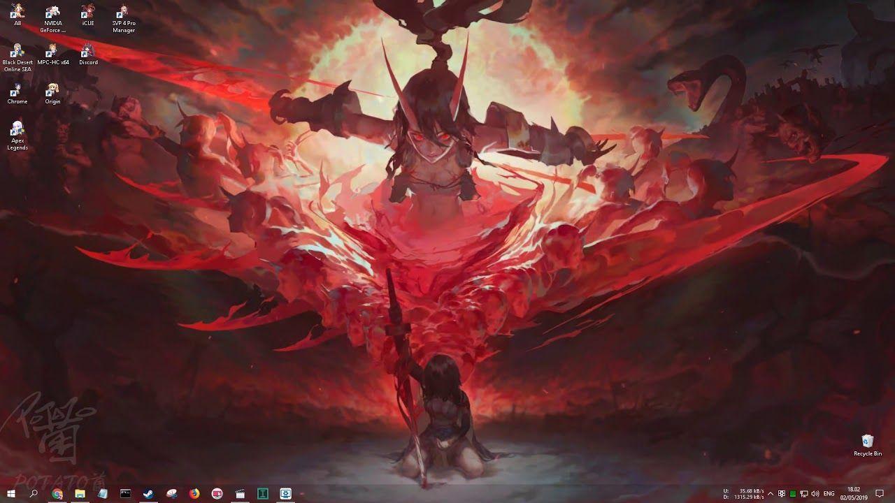 1280x720 Red Shadow 动态壁纸 by Potato菌 [Wallpaper Engine Anime]. การออกแบบตัวละคร, แอนิเมชั่น, สัตว์