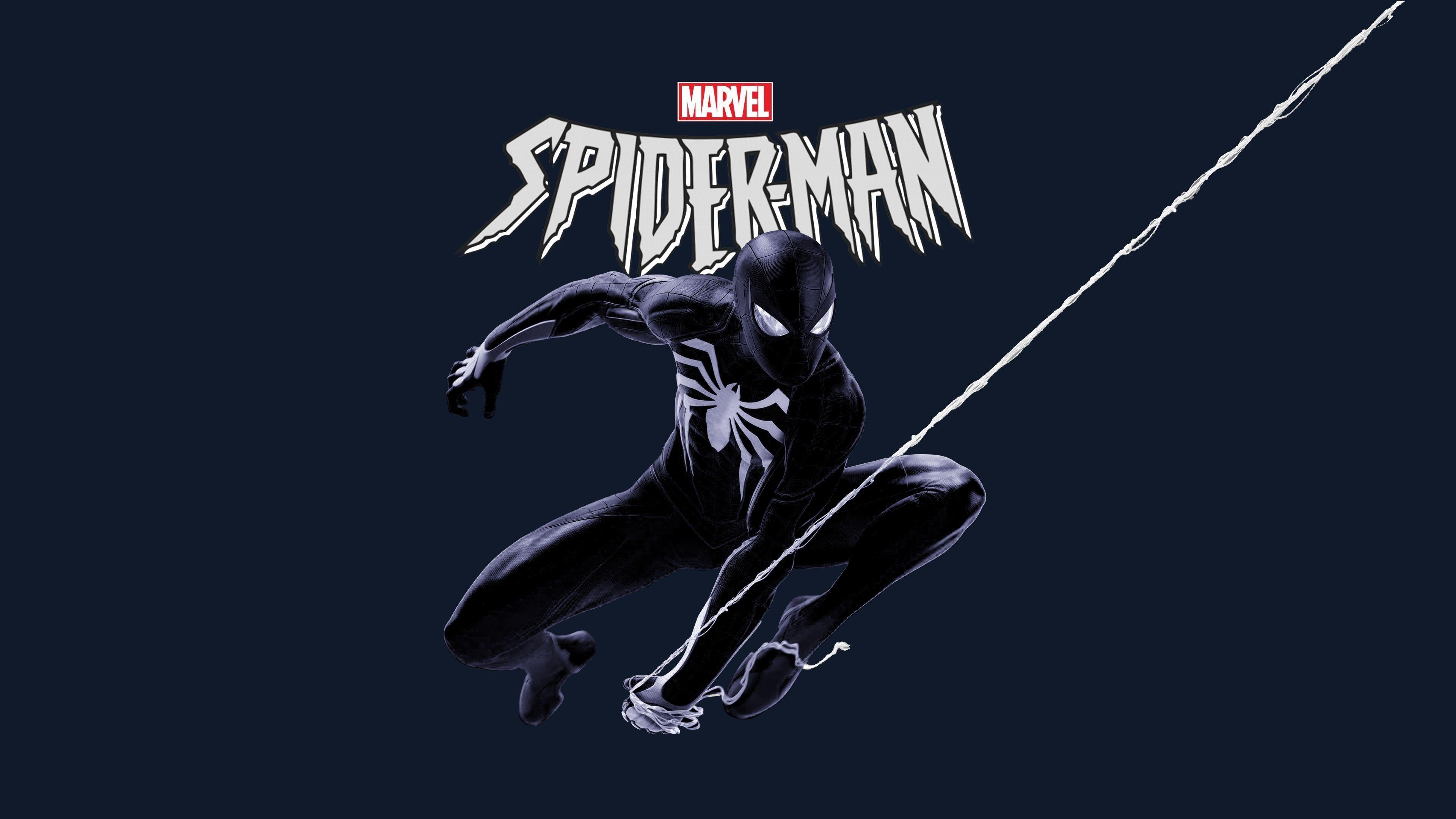 3840x2160 Black Spider Man Wallpaper